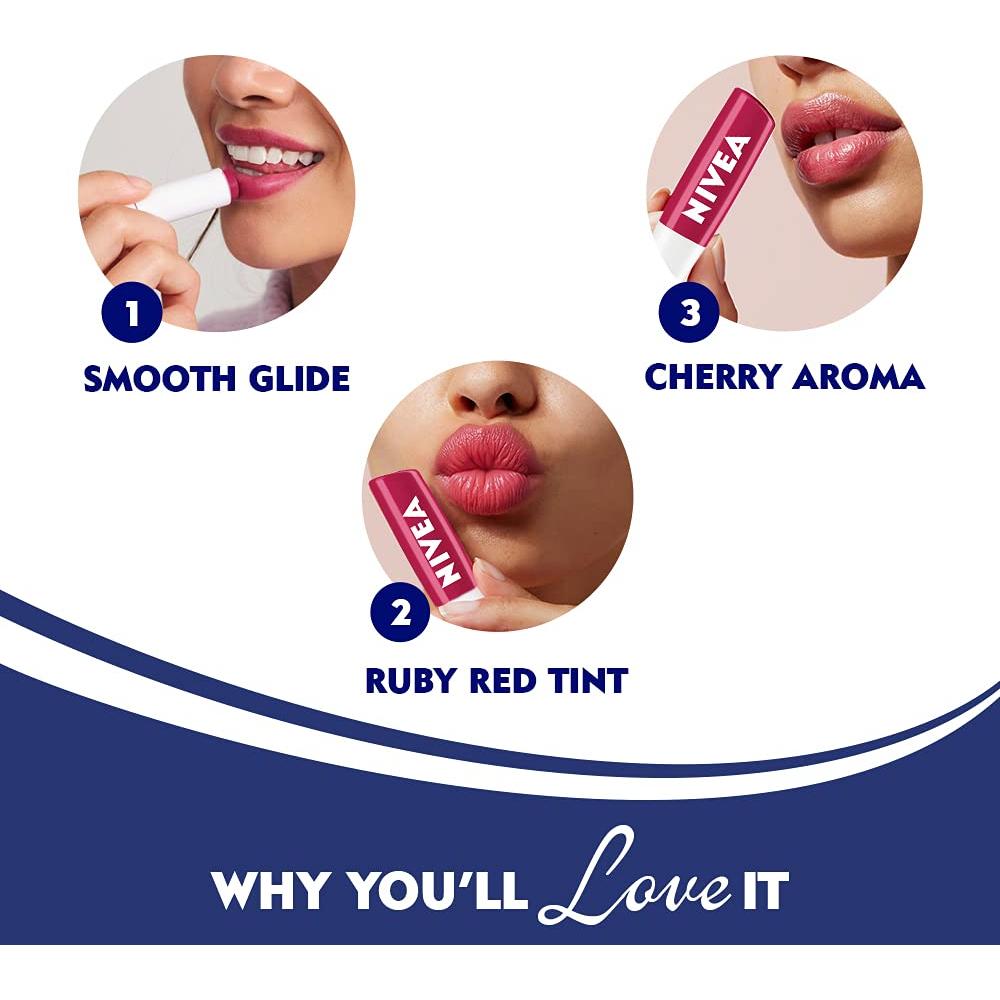Cuidado Labial Nivea Cereza Brillo Frutal 4.8g