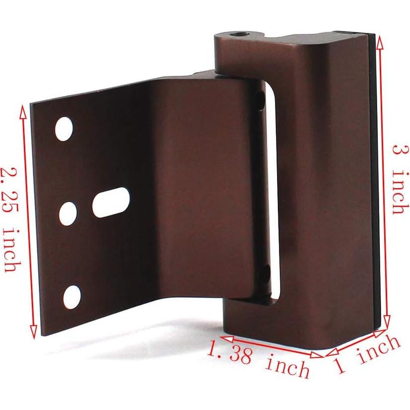 Cerradura de refuerzo de seguridad Annakideya 7.62 cm color café