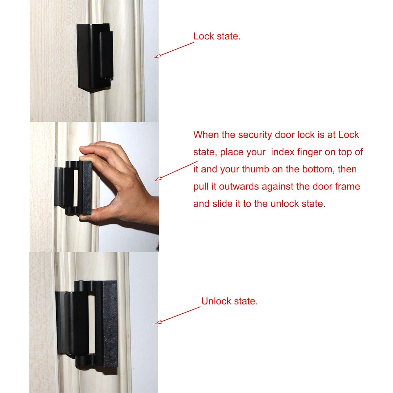 Cerradura de refuerzo de seguridad Annakideya 7.62 cm color café