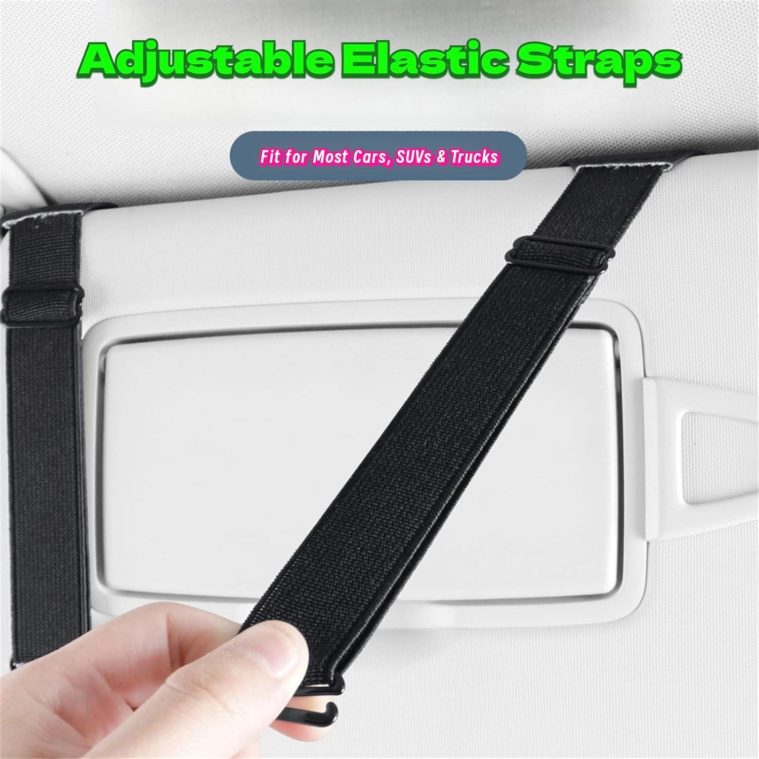 Organizador de Visera de Coche WiiLemz Negro con Múltiples Bolsillos