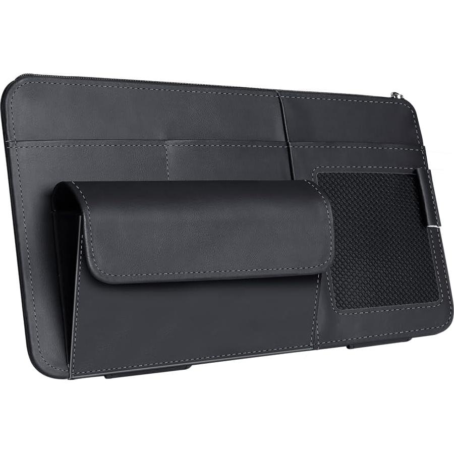 Organizador de Visera de Coche WiiLemz Negro con Múltiples Bolsillos