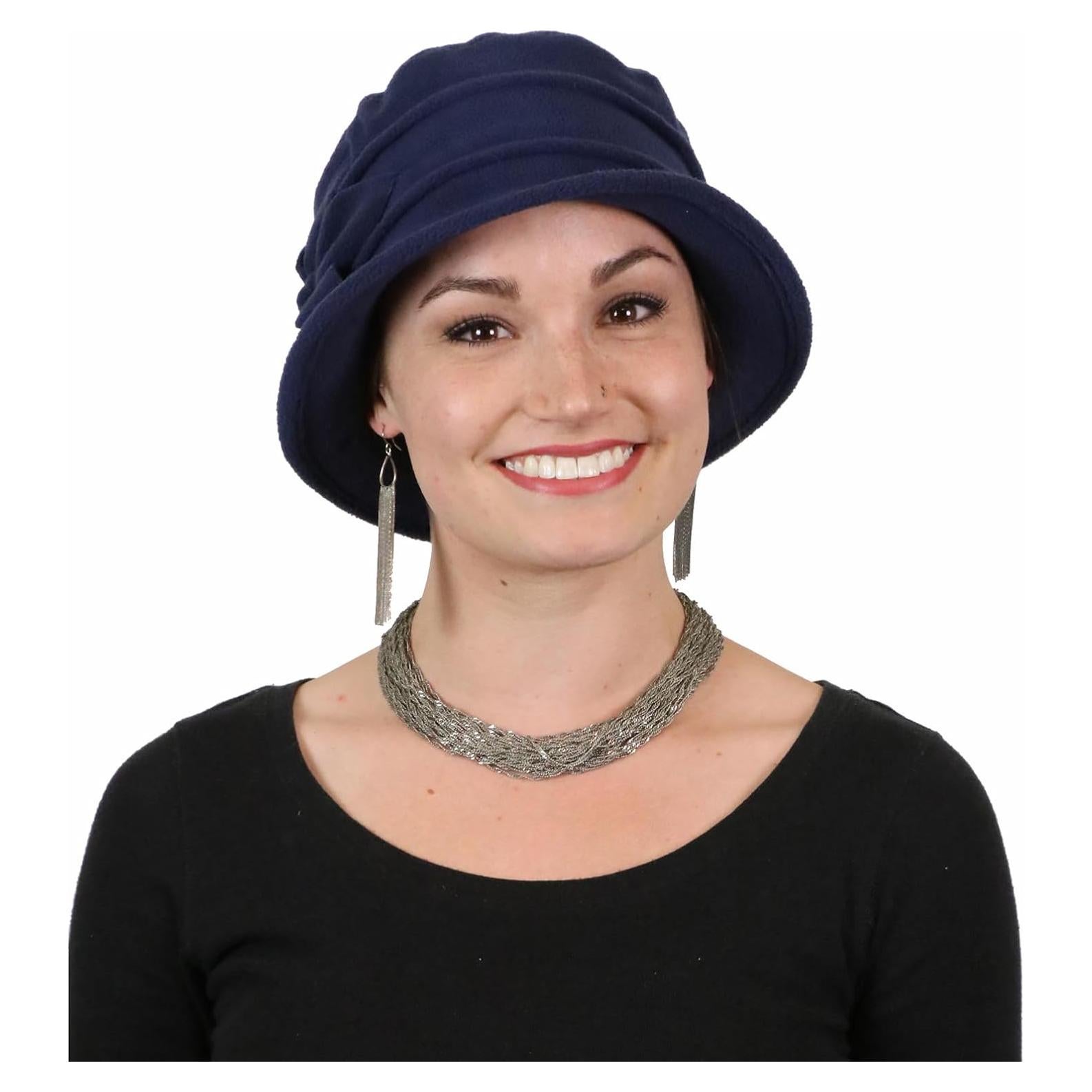 Sombrero Cloche de Flor para Mujeres - Gorro Quimioterapia