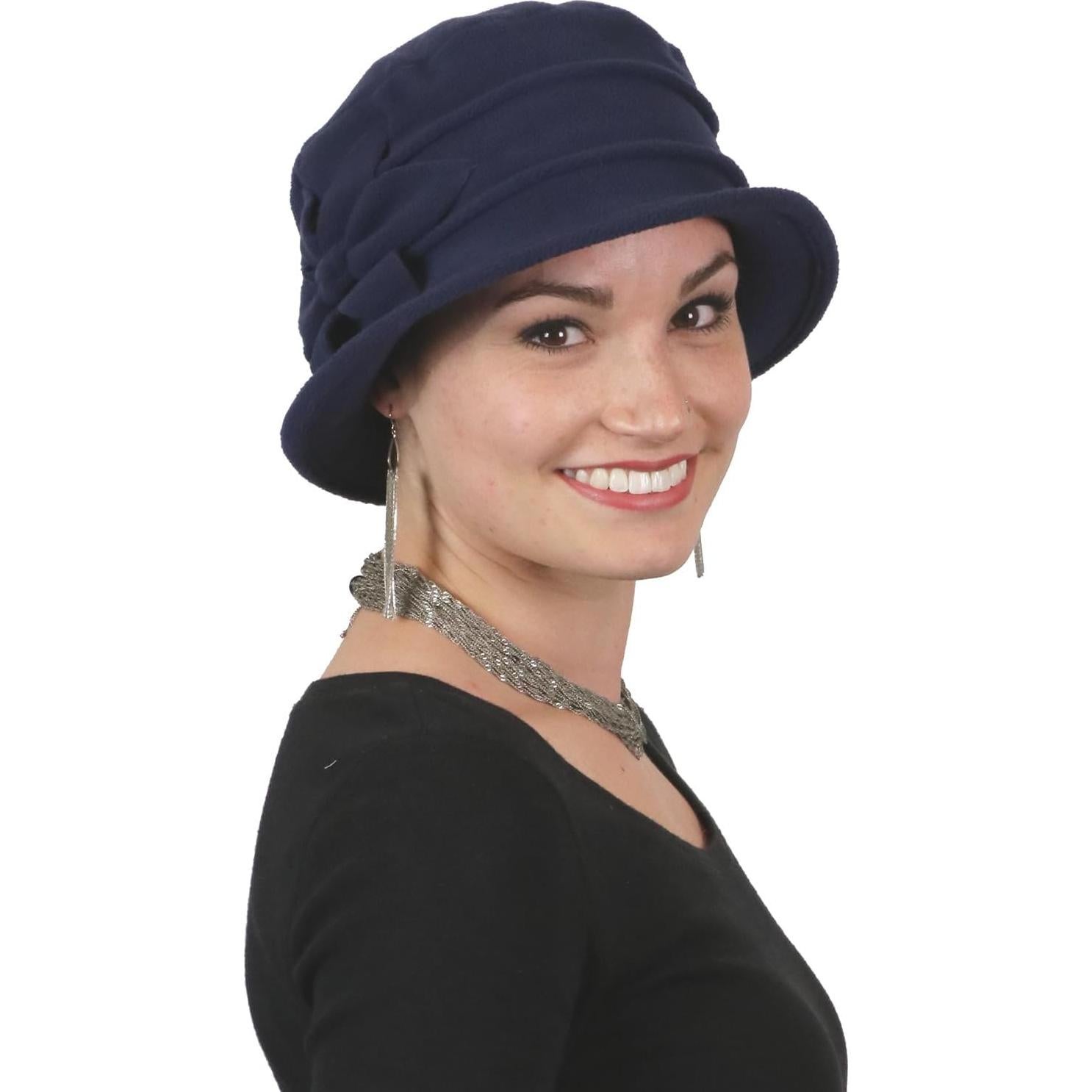 Sombrero Cloche de Flor para Mujeres - Gorro Quimioterapia