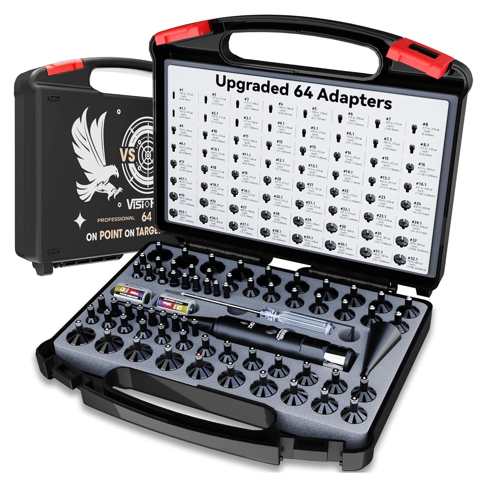 Alineador láser verde Visiofire con 64 adaptadores