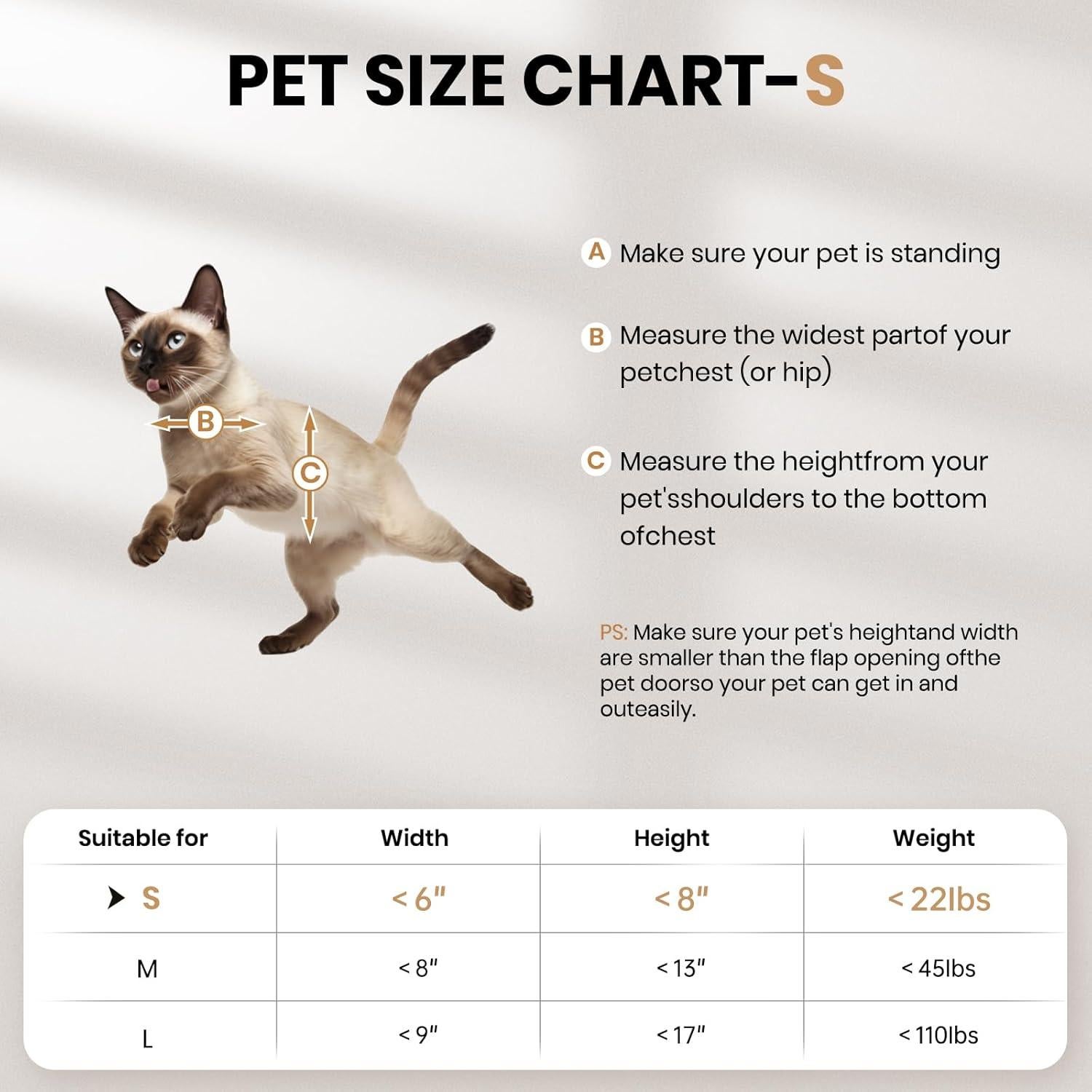 Puerta para Gatos VOSOIR Aluminio Pequeña 10.5x6.8cm