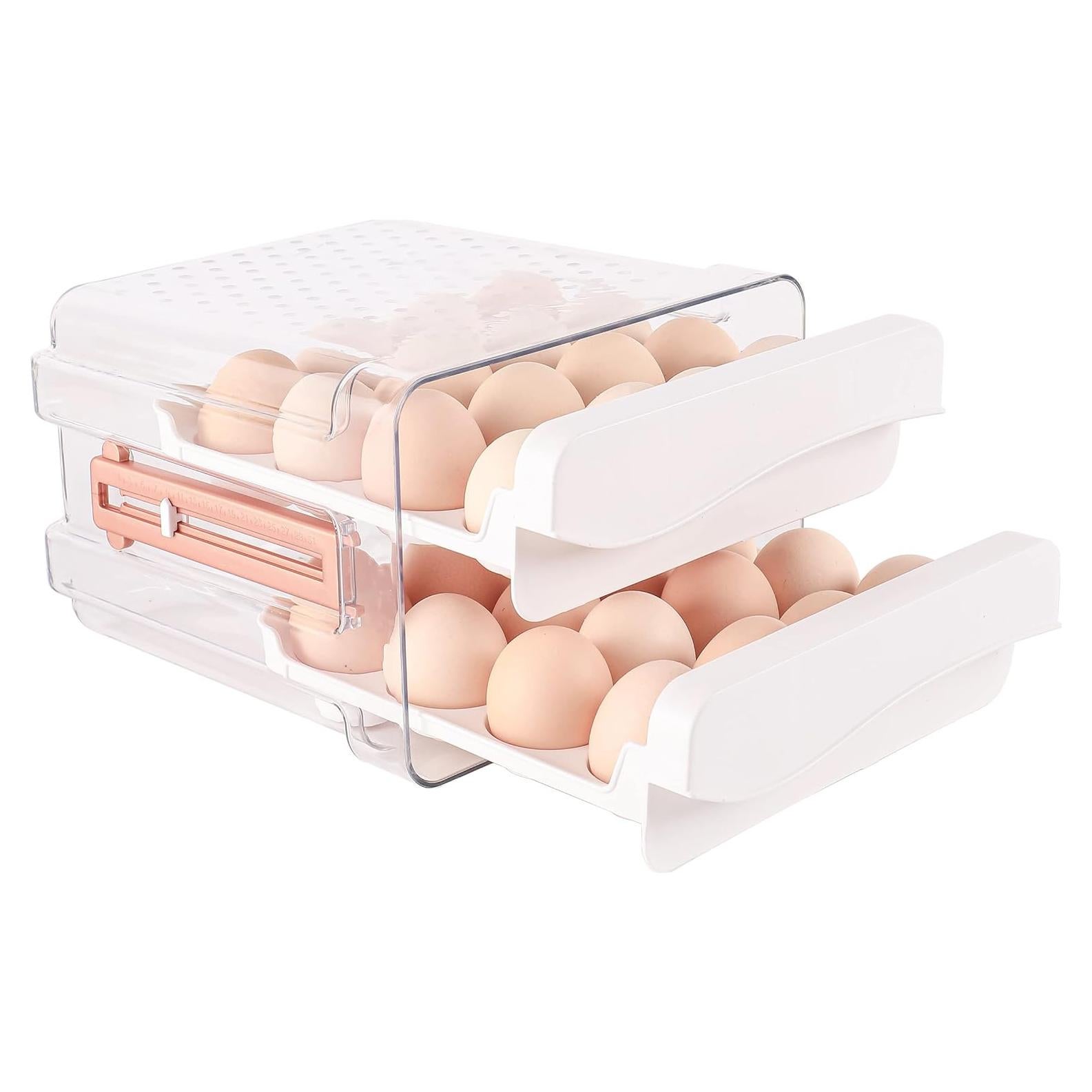 Contenedor de Huevos Sooyee 32 Capacidad con Escala de Tiempo