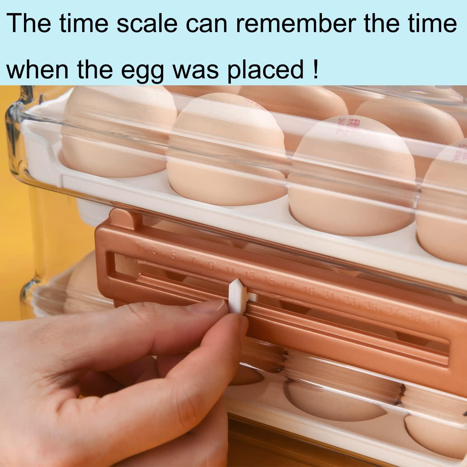 Contenedor de Huevos Sooyee 32 Capacidad con Escala de Tiempo