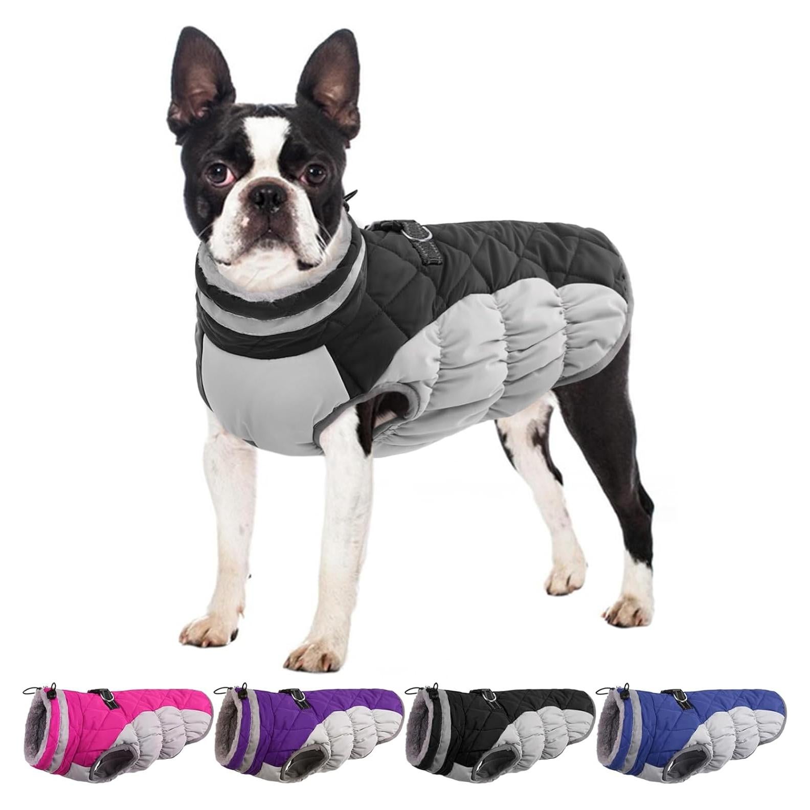 Abrigo para Perro Mediano OUOBOB Negro Impermeable