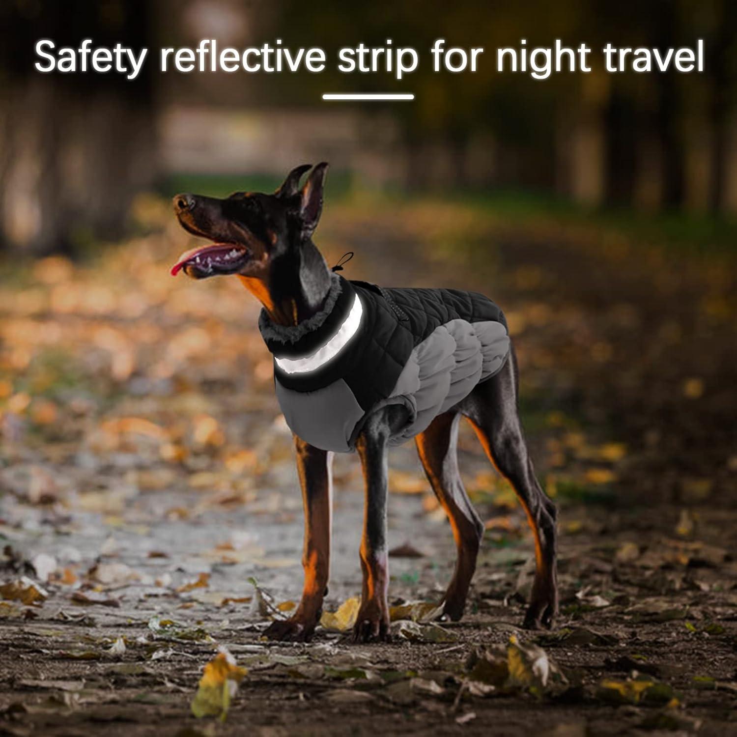 Abrigo para Perro Mediano OUOBOB Negro Impermeable