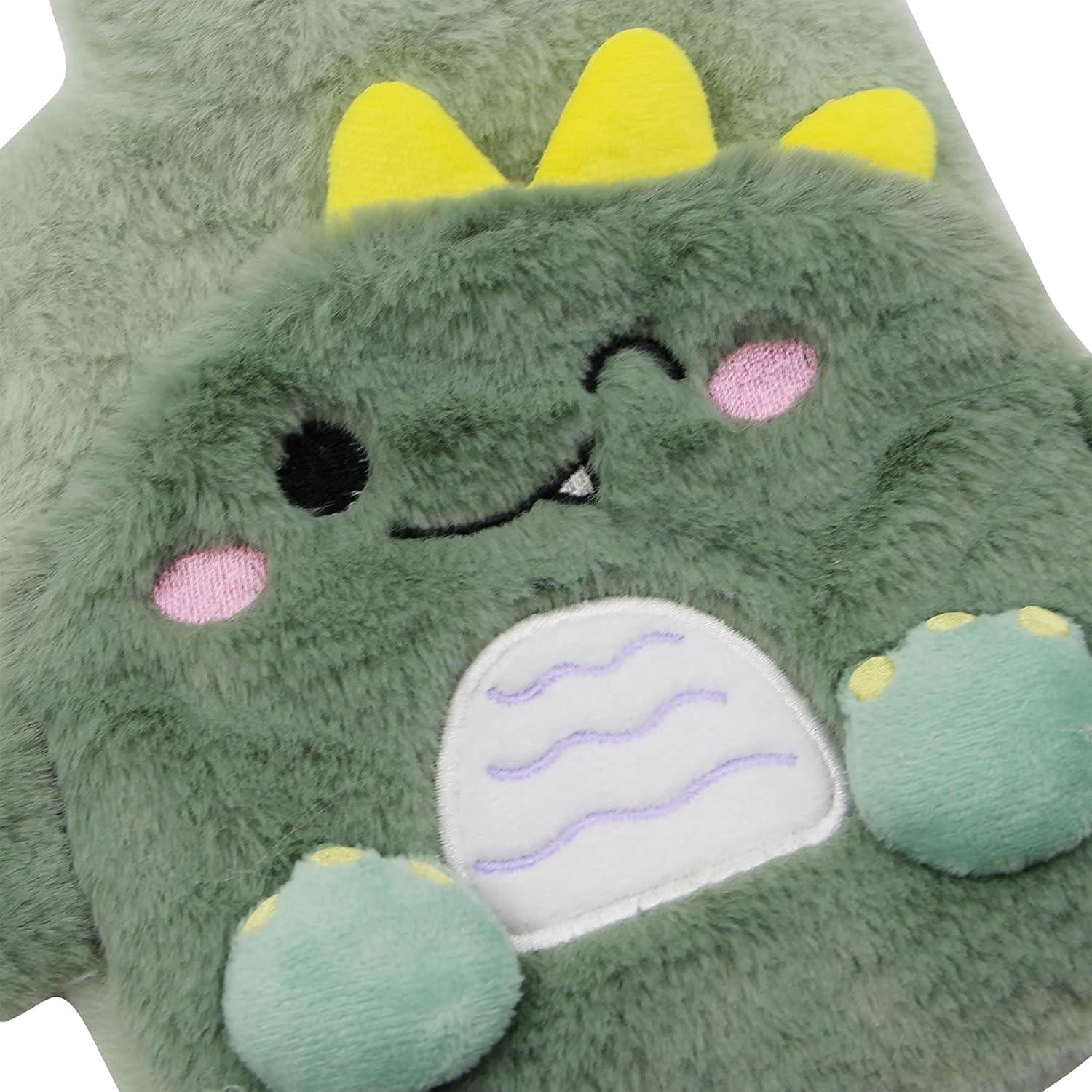 Botella de Agua Caliente MOSSTYYUS Dinosaurio 400 ML con Funda