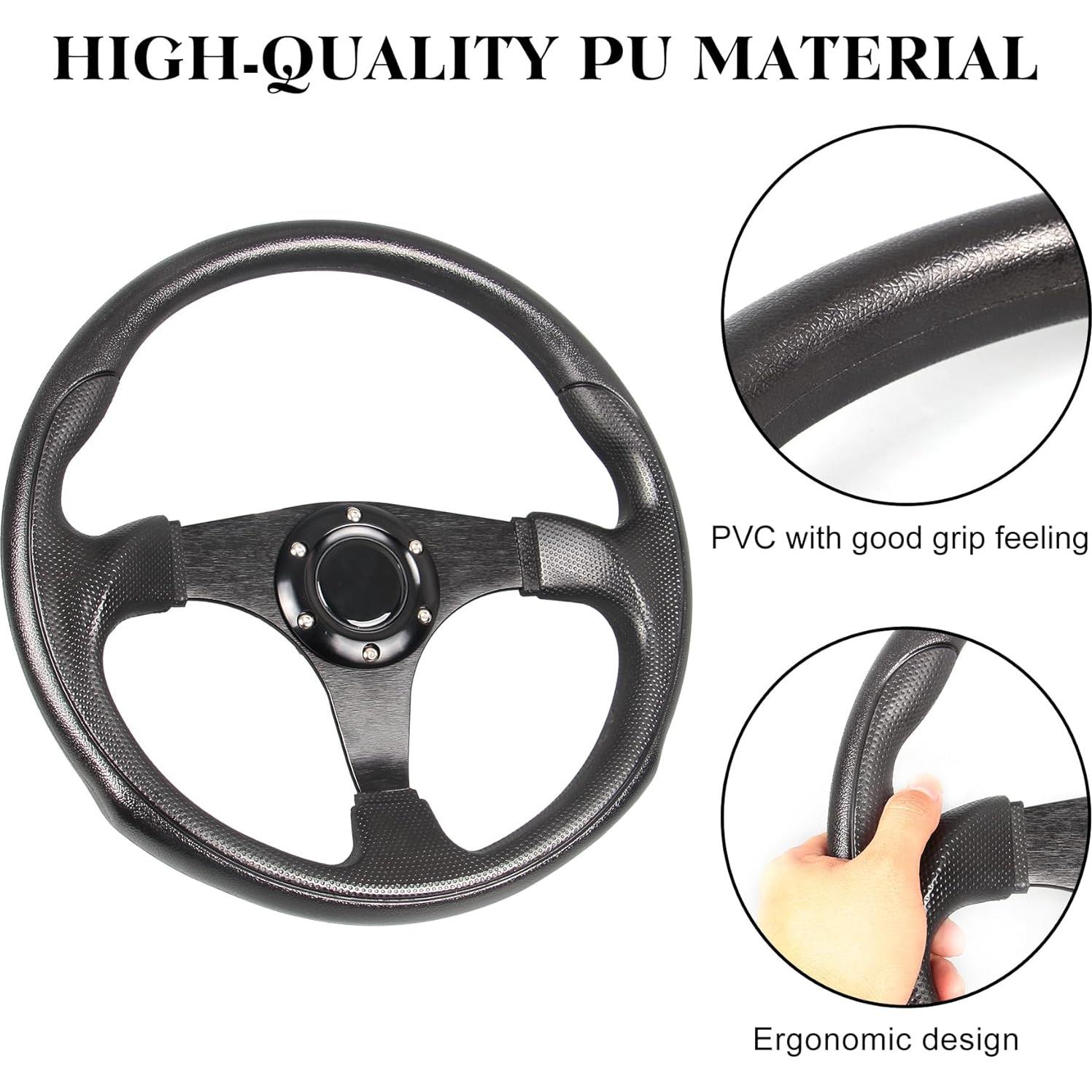 Volante de Carreras Spaorcco 35cm Universal de Cuero PU