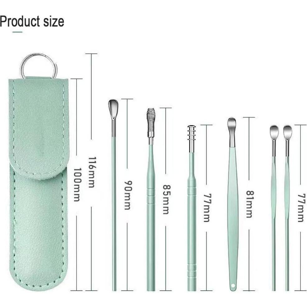 Kit de Limpieza de Oídos Voitead 12 Piezas Acero Inoxidable