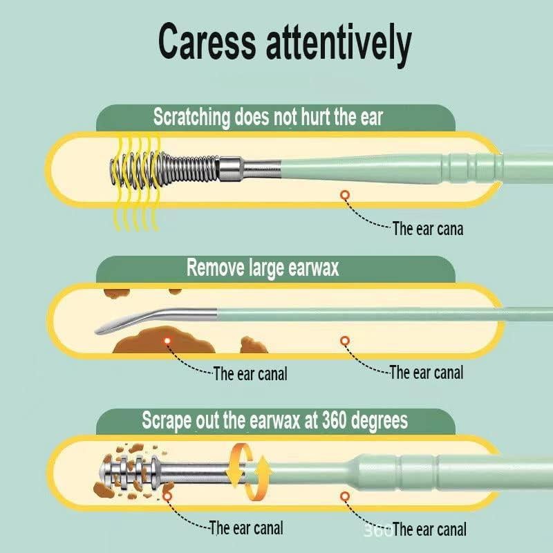 Kit de Limpieza de Oídos Voitead 12 Piezas Acero Inoxidable