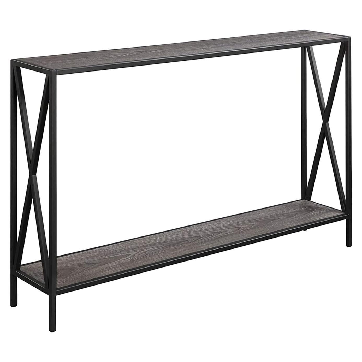 Mesa Consola Tucson Convenience Concepts 120 cm Gris/Negro