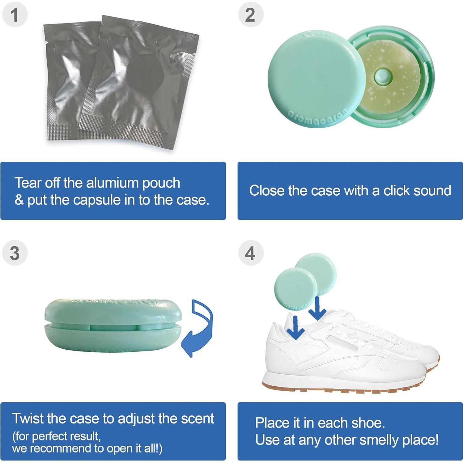 Bolas Desodorantes Naturales OnYourLife - Eliminador de Olores para Zapatos, 2 Piezas