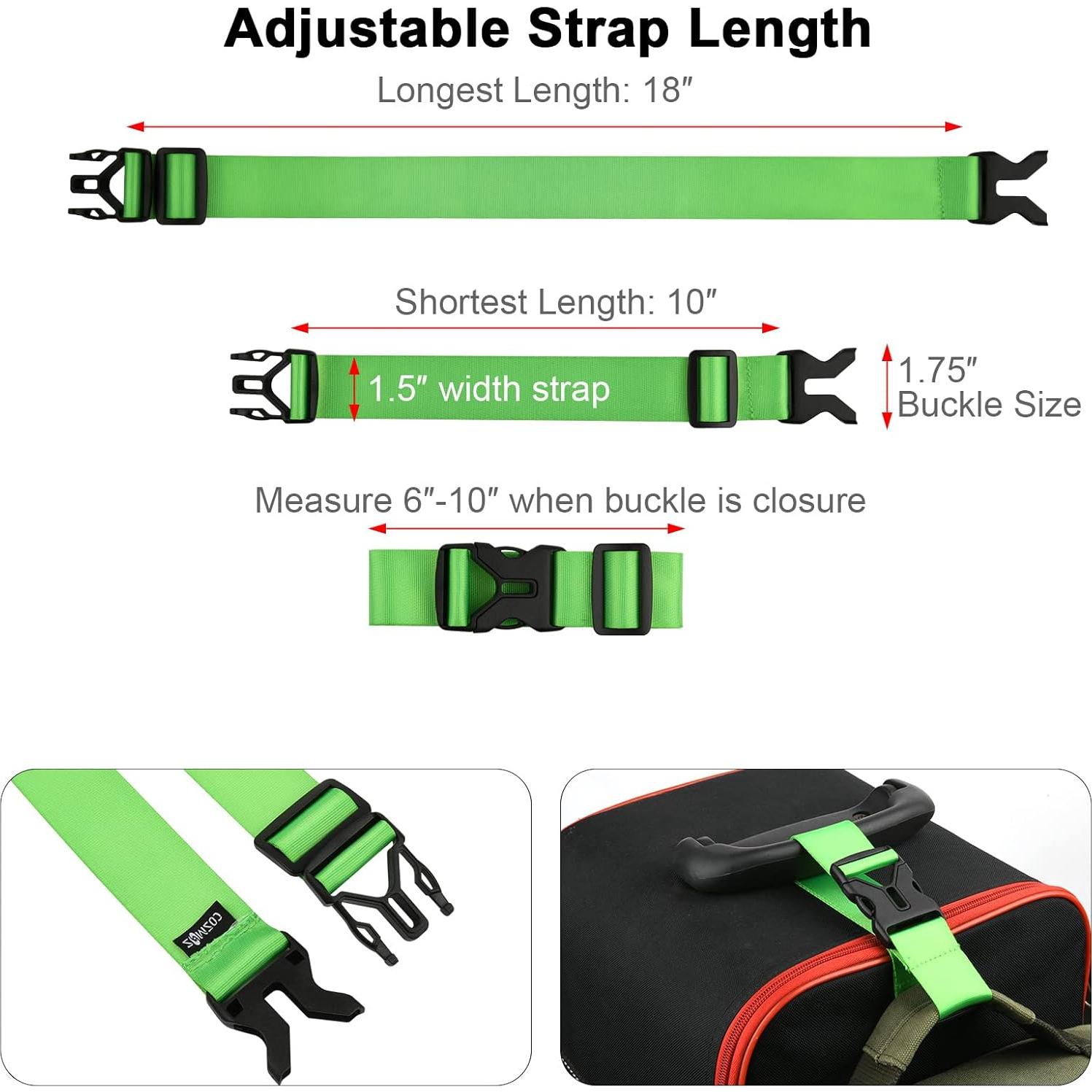 Correa de Equipaje Nylon Cosmos TRL-LUG-STRAP-ADJ Verde