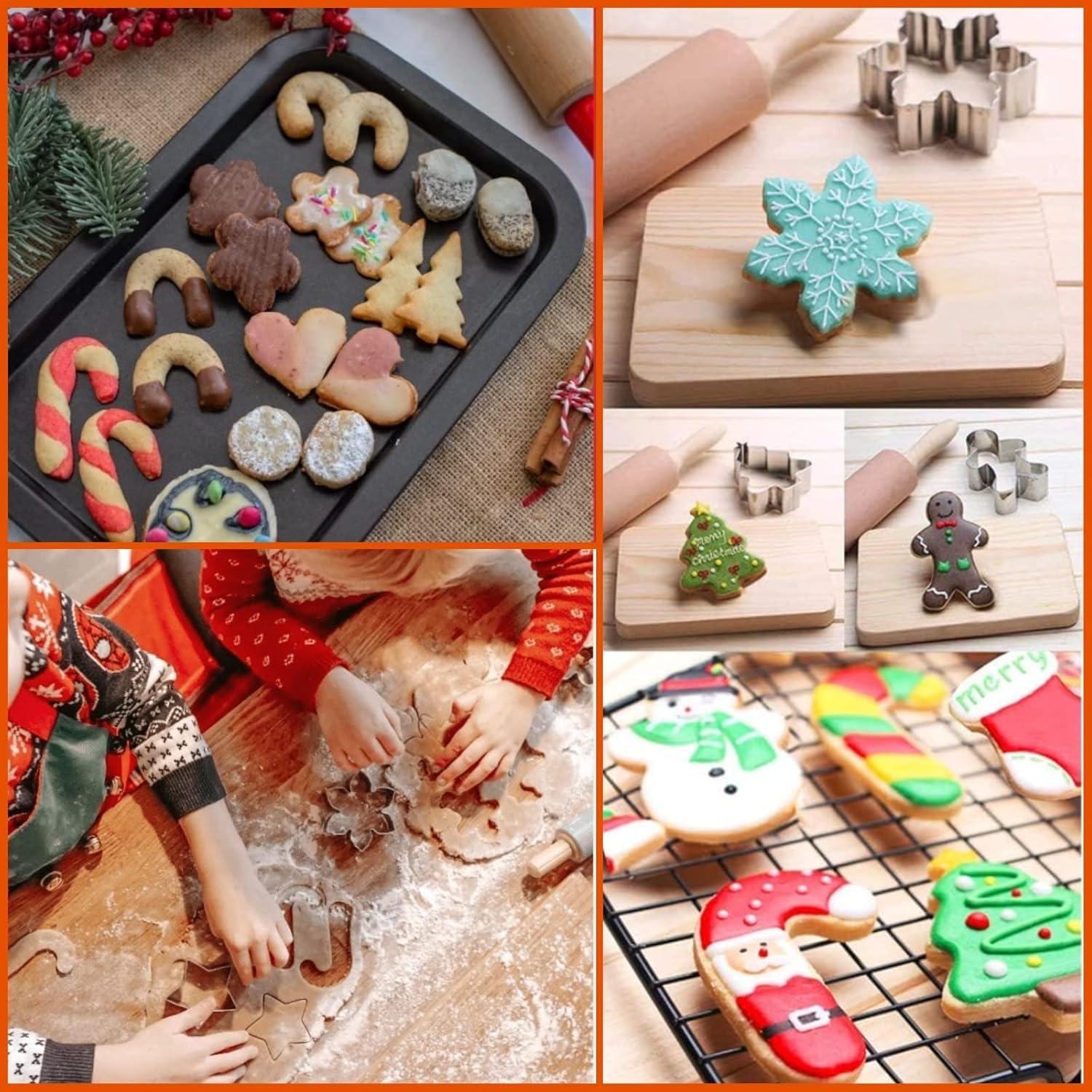 Juego de Cortadores de Galletas de Navidad WGPG - 24 Piezas de Acero Inoxidable