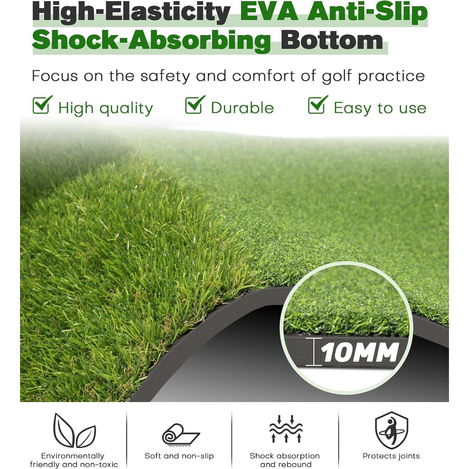 Alfombra de Golf Doble Césped Ywitio 1.52x1.22m Antideslizante