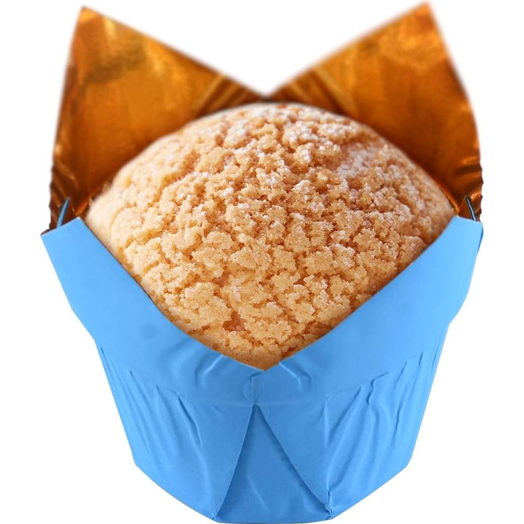 Forros de Cupcake Tulipán Dorado PARTYHIPPO 100 Pcs 6.86 cm