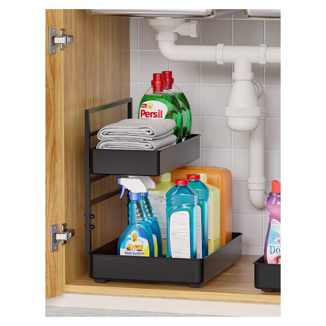 Organizador Deslizante de Metal EVERIE para Bajo Fregadero 29.5x40.6cm