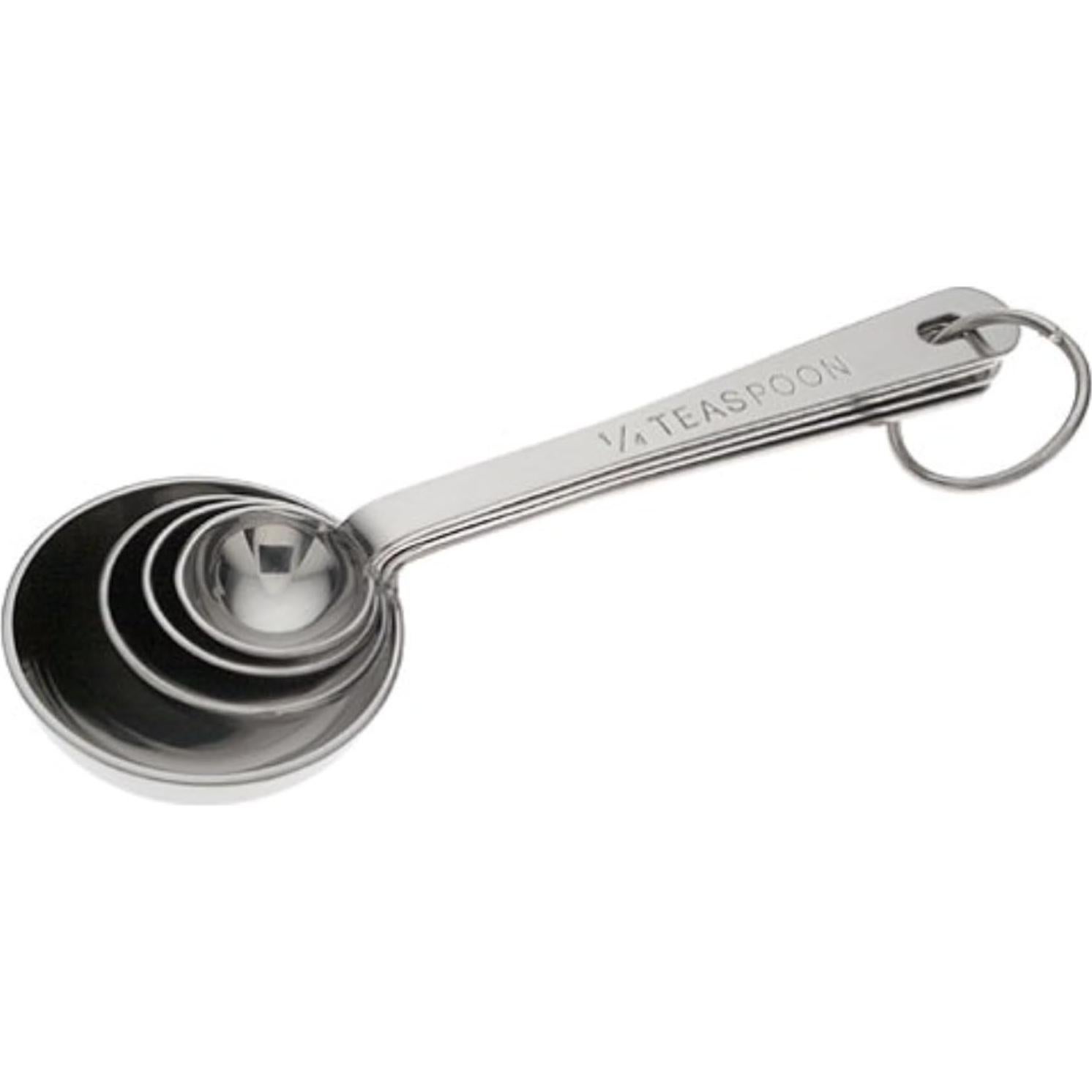 Juego de Cucharas Medidoras Amco de Acero Inoxidable, 4 Piezas