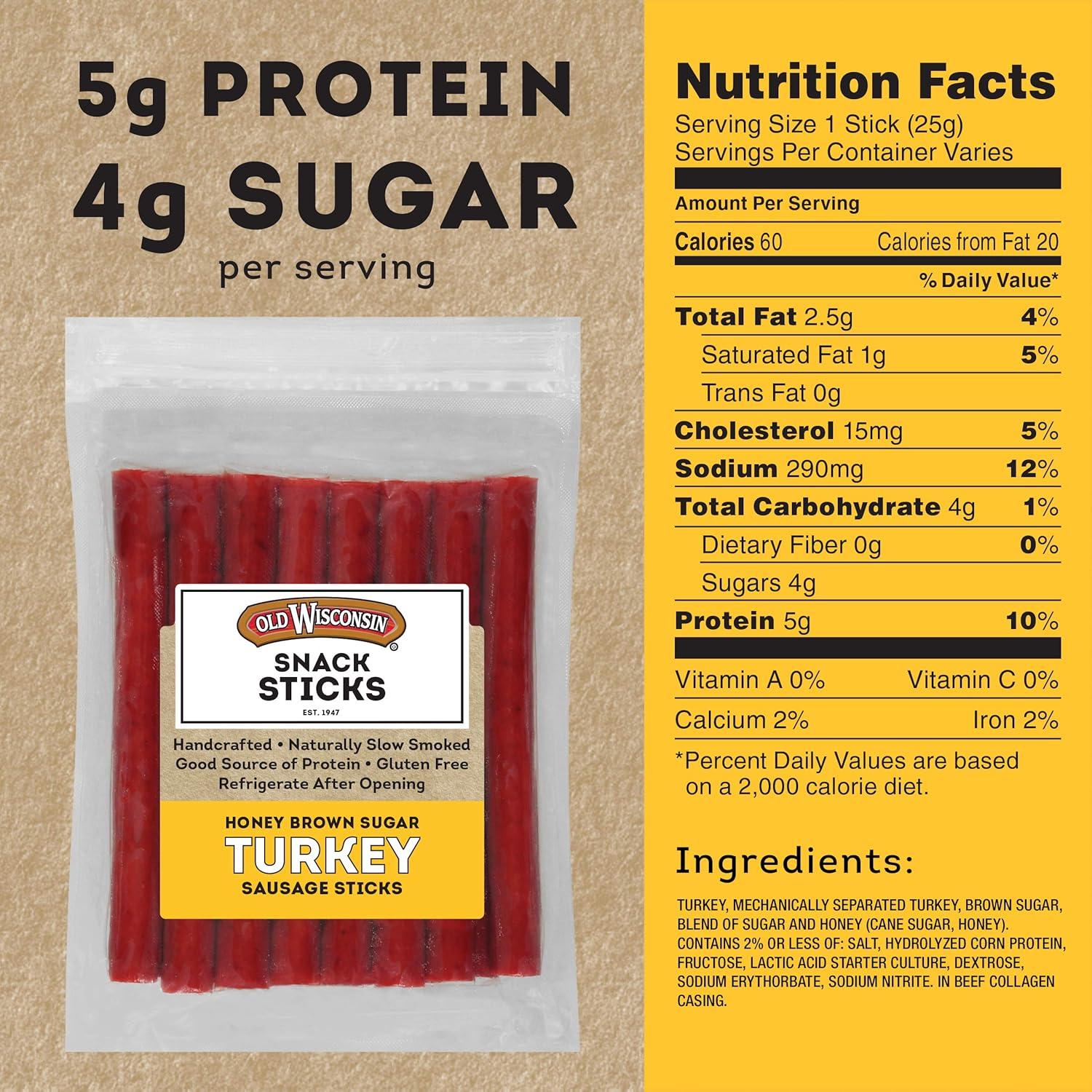 Salchichas de Pavo Old Wisconsin con Miel y Azúcar Moreno 453g