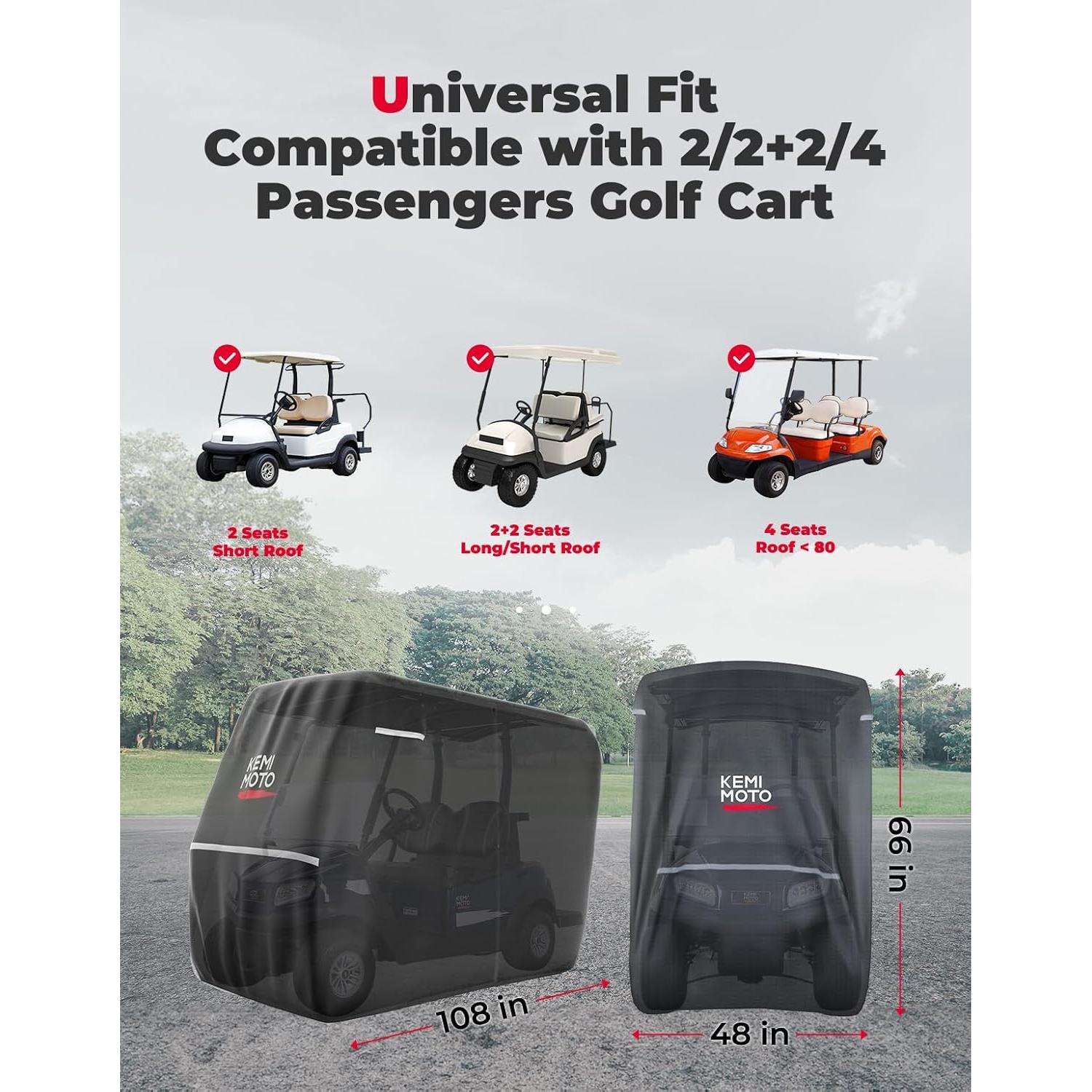 Cubierta para Carro de Golf KEMIMOTO 2-4 Pasajeros Impermeable