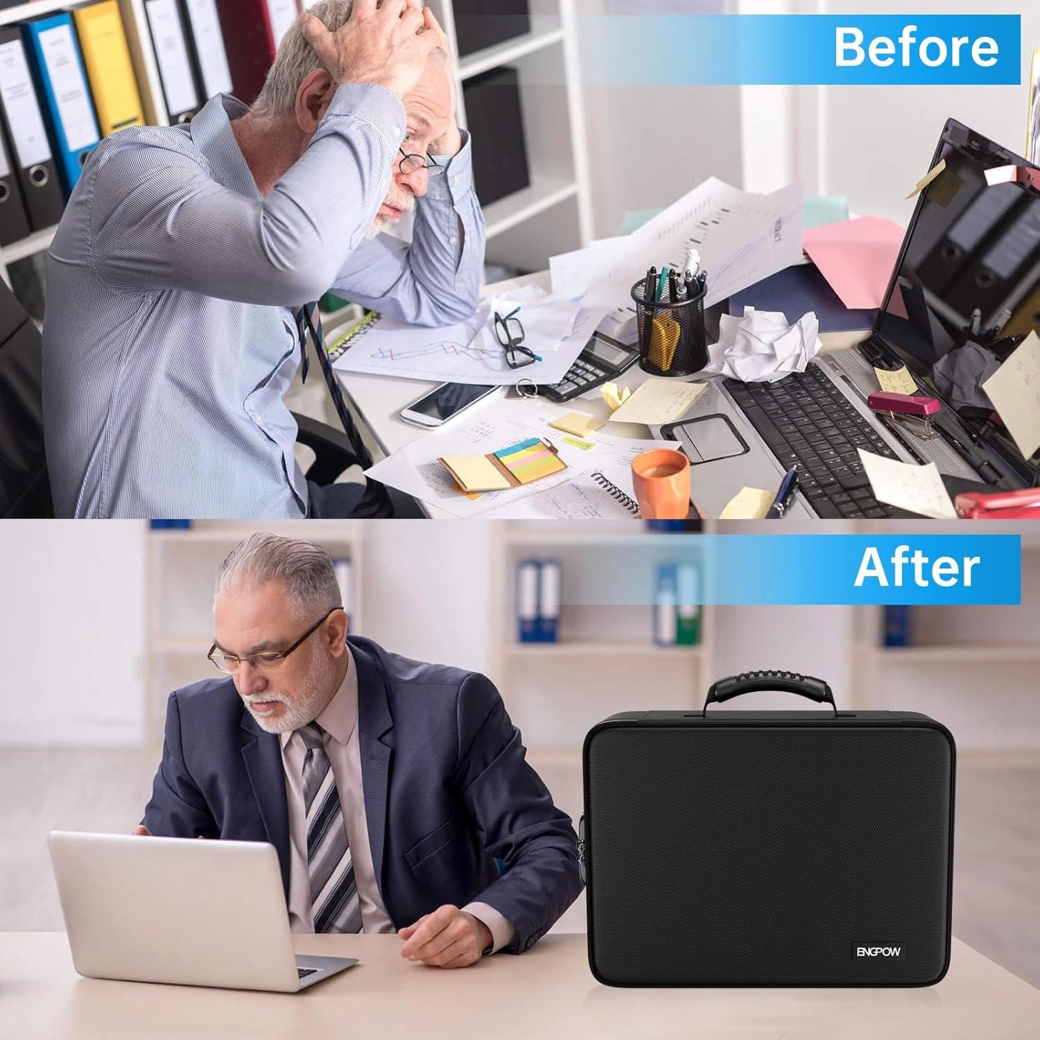 Bolsa Organizadora de Archivos ENGPOW Ignífuga 13 Bolsillos