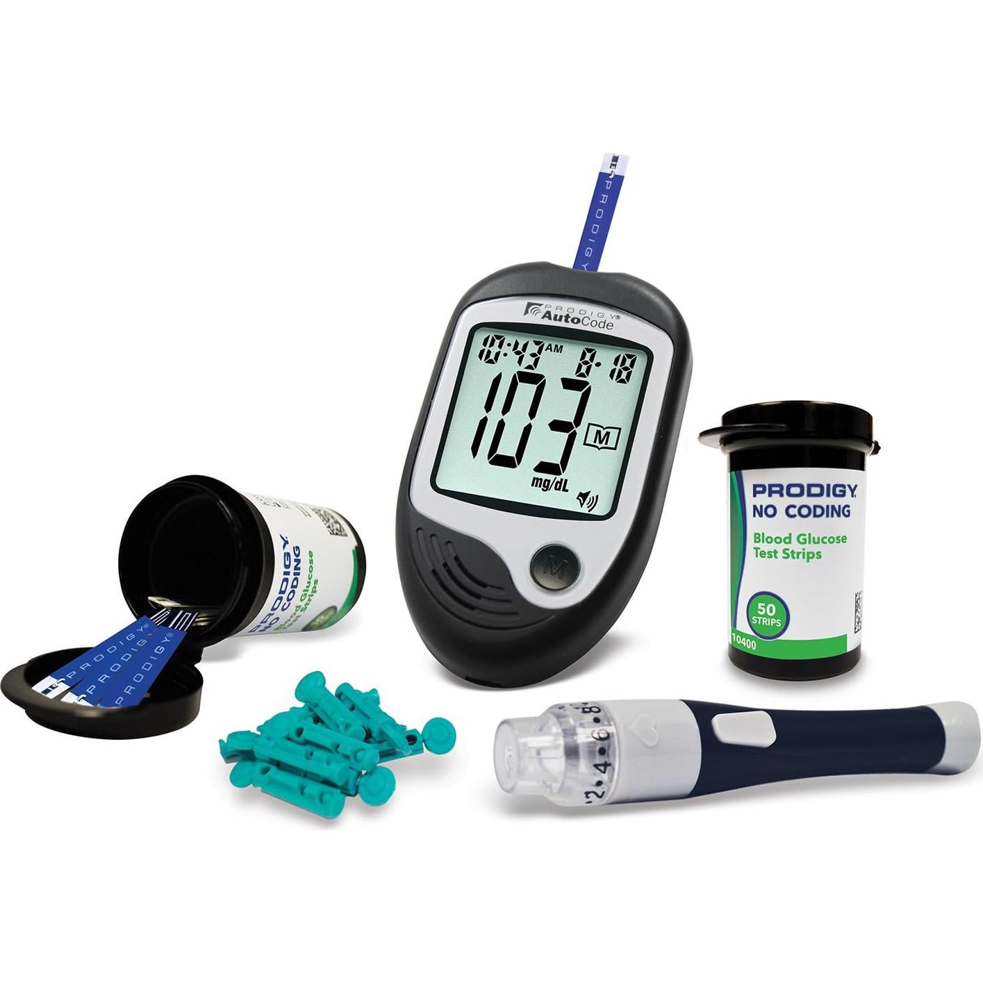 Tiras de Prueba PRODIGY 100ct con Medidor Hablante