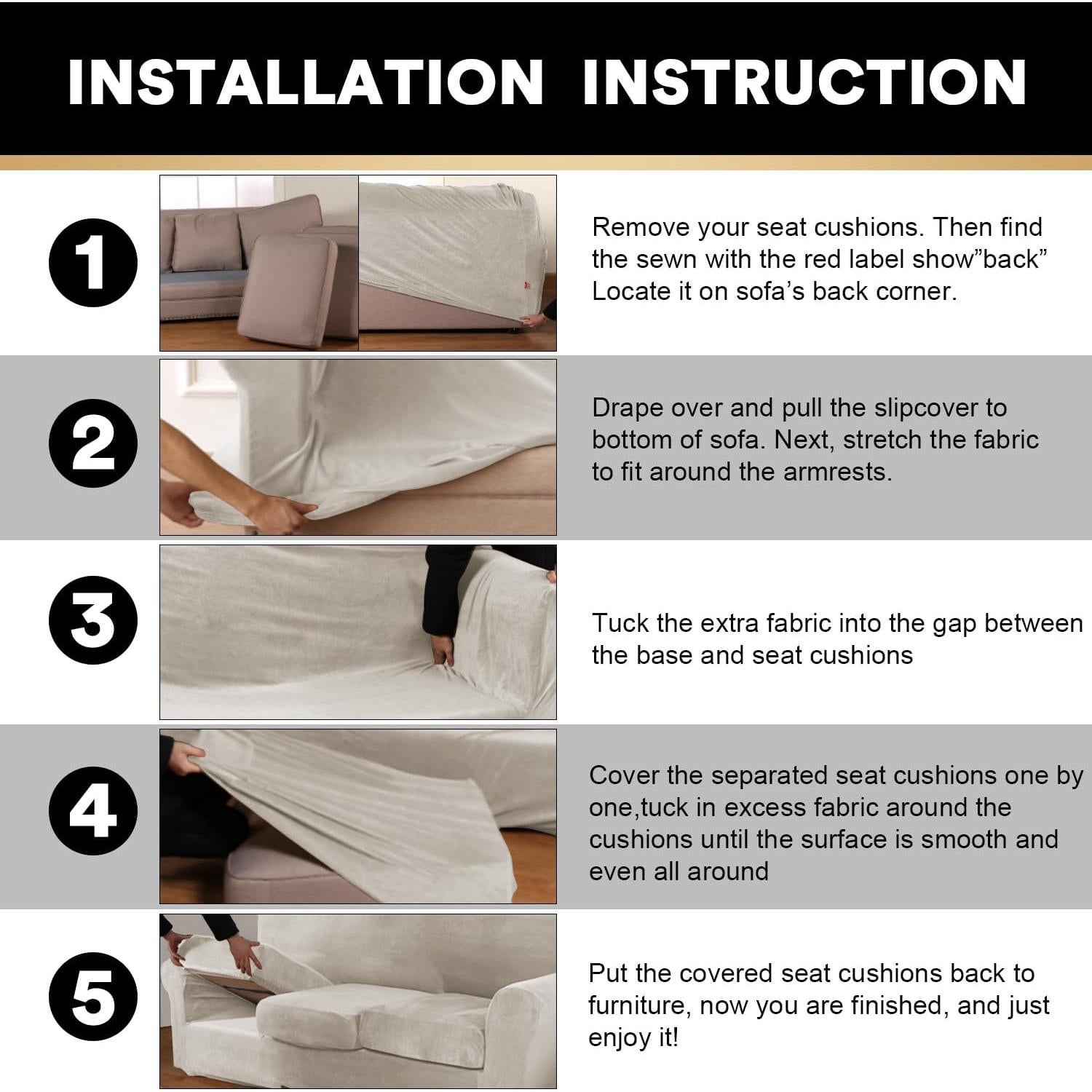 Cubierta de Terciopelo PrinceDeco para Sofá 2 Cojines 3 Pzas