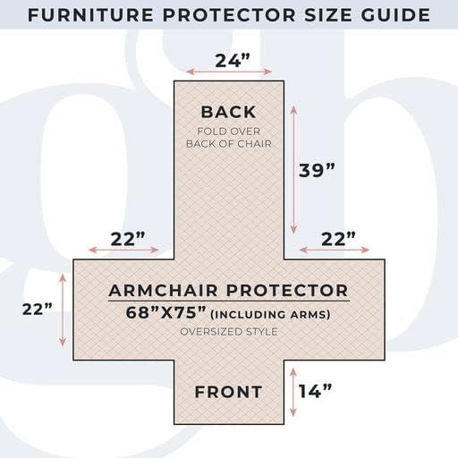 Protector de Muebles Reversible Gran Bahía Hogar Silla Floral Burdeos/Taupe