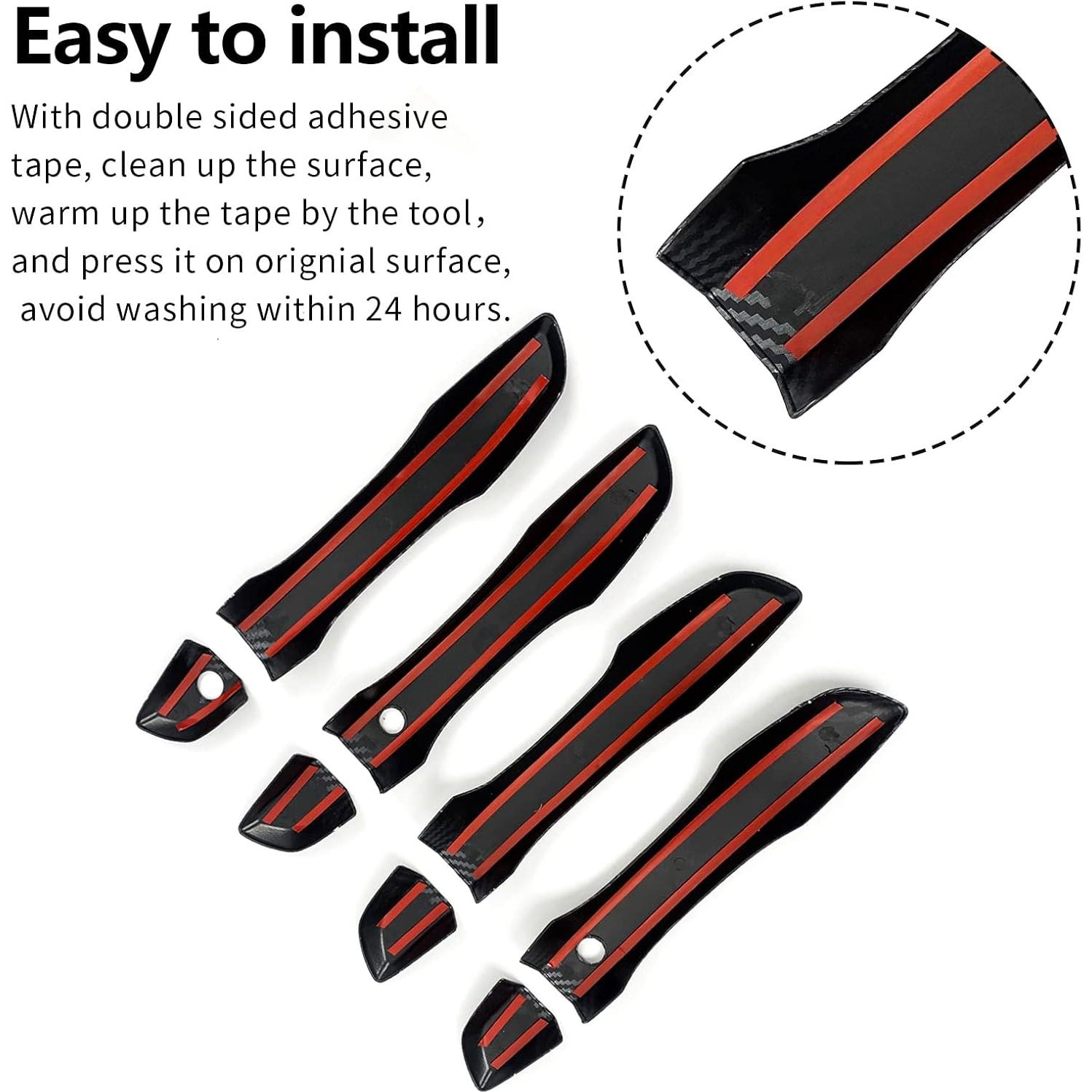 Cubierta de Manija de Puerta Honda Civic 10ª Gen 2016-2021 Fibra de Carbono