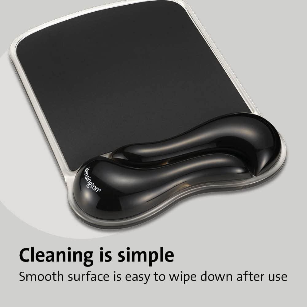 Reposamuñecas de Gel Duo Kensington Mediano Negro Ergonómico