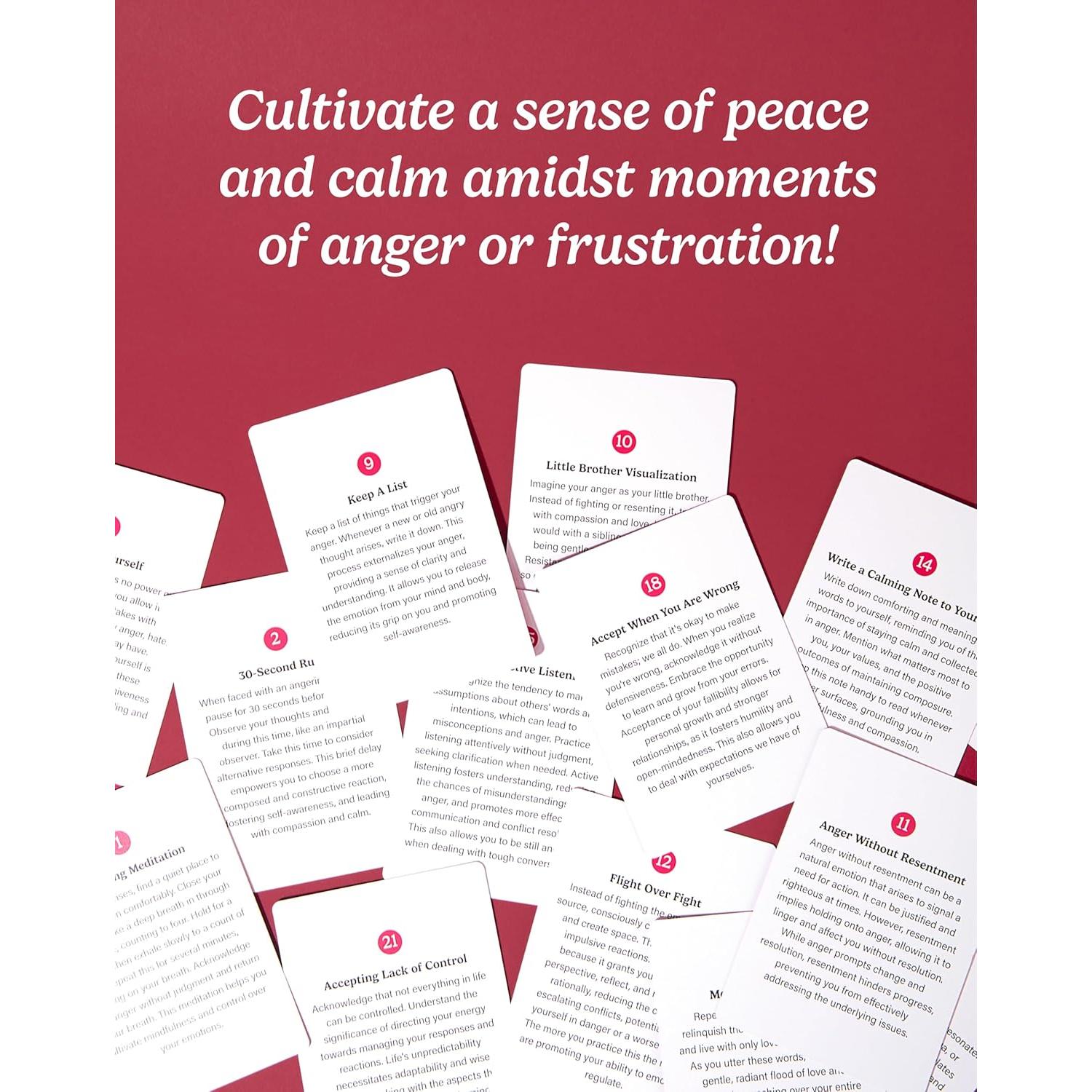 Baraja de Mindfulness Camelback - Manejo de la Ira 50 cartas