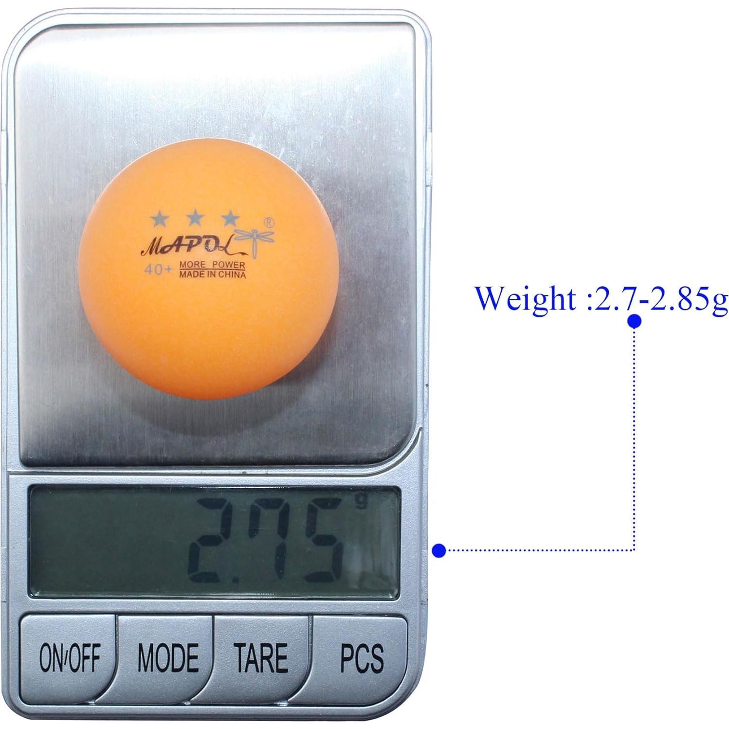 Pelotas de Tenis de Mesa MAPOL 200 Naranjas 3 Estrellas