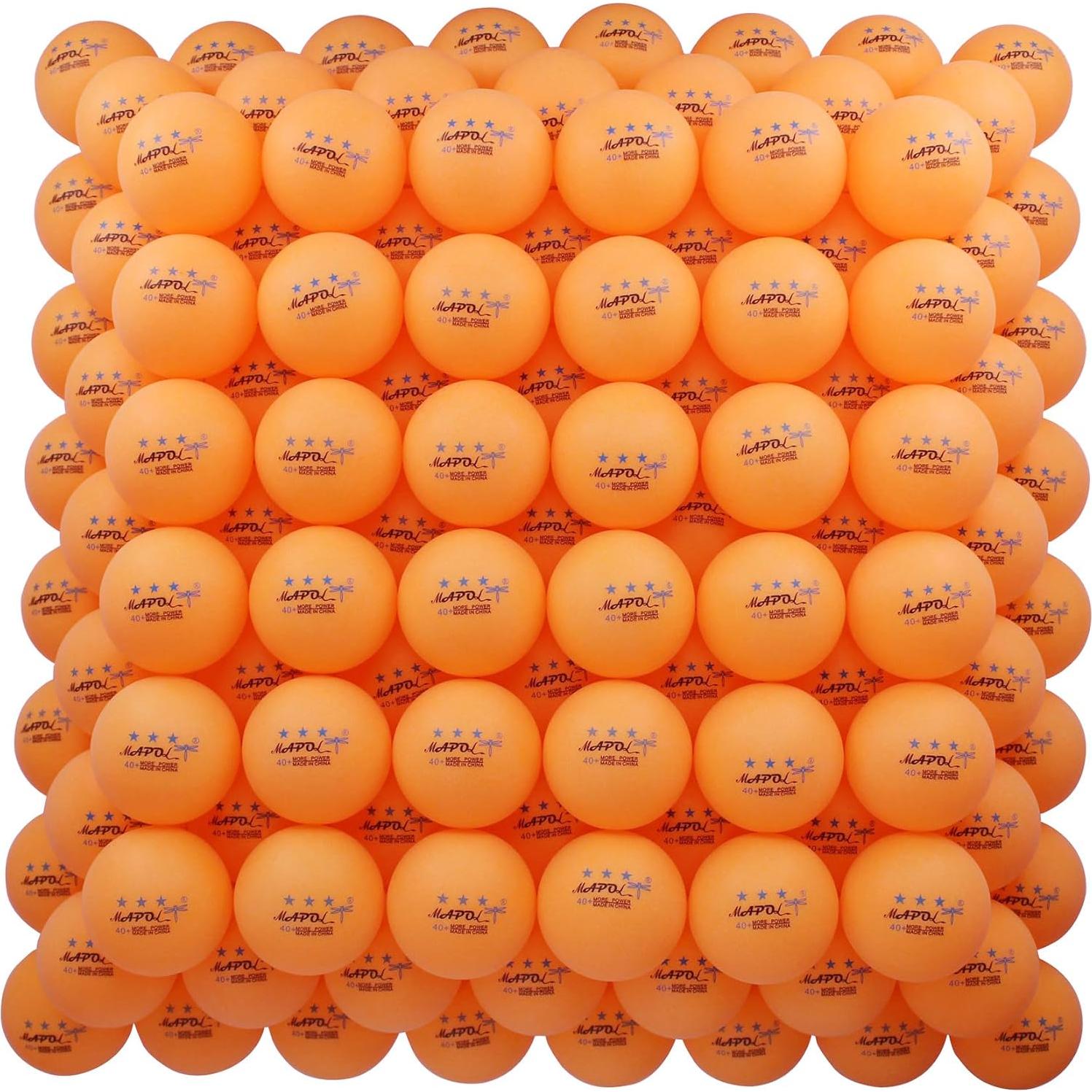Pelotas de Tenis de Mesa MAPOL 200 Naranjas 3 Estrellas