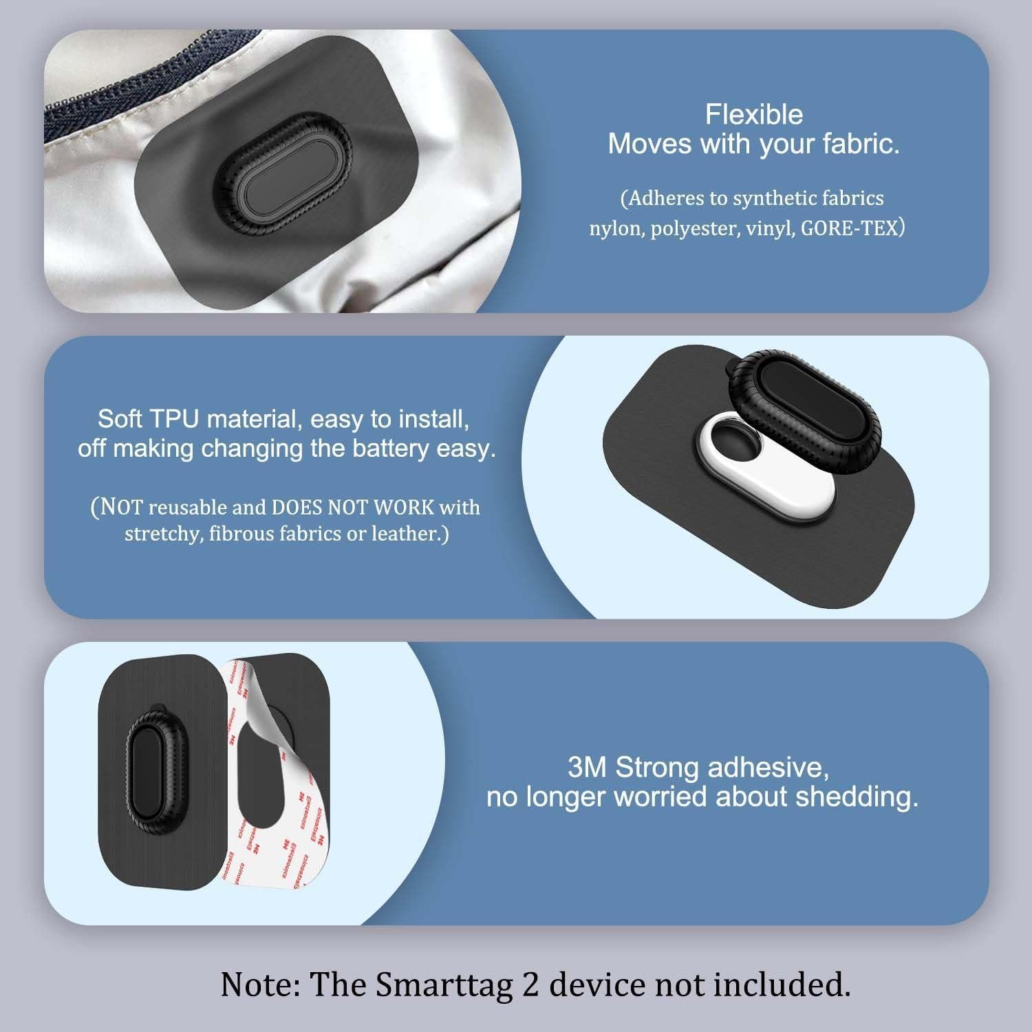 Funda Adhesiva para Samsung Galaxy SmartTag2 QINZAC - 2 Piezas