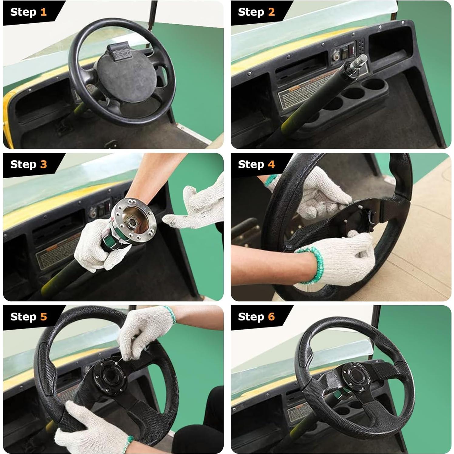 Volante de Madera VOONKE VKRC-06MBK 35.1cm Universal