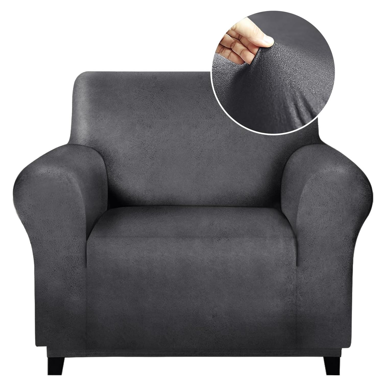 Funda de Silla Molasofa Gris Oscuro Antideslizante 1 Pieza