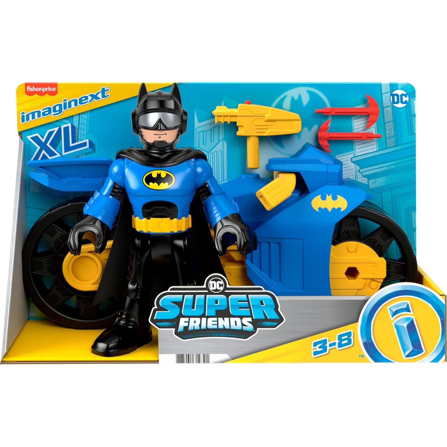 Fisher-Price Imaginext Batman XL Batcycle y figura 25.4 cm