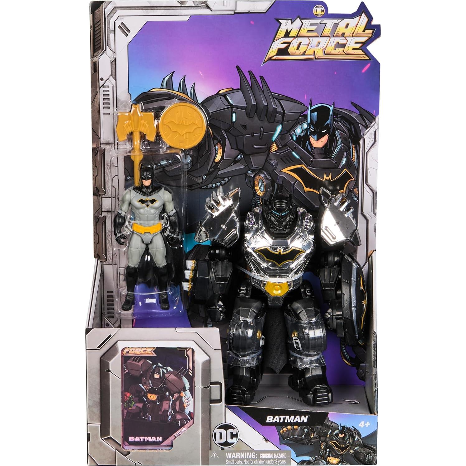Figura de Acción Batman Metal Force 15 cm con Mini Figura 10 cm