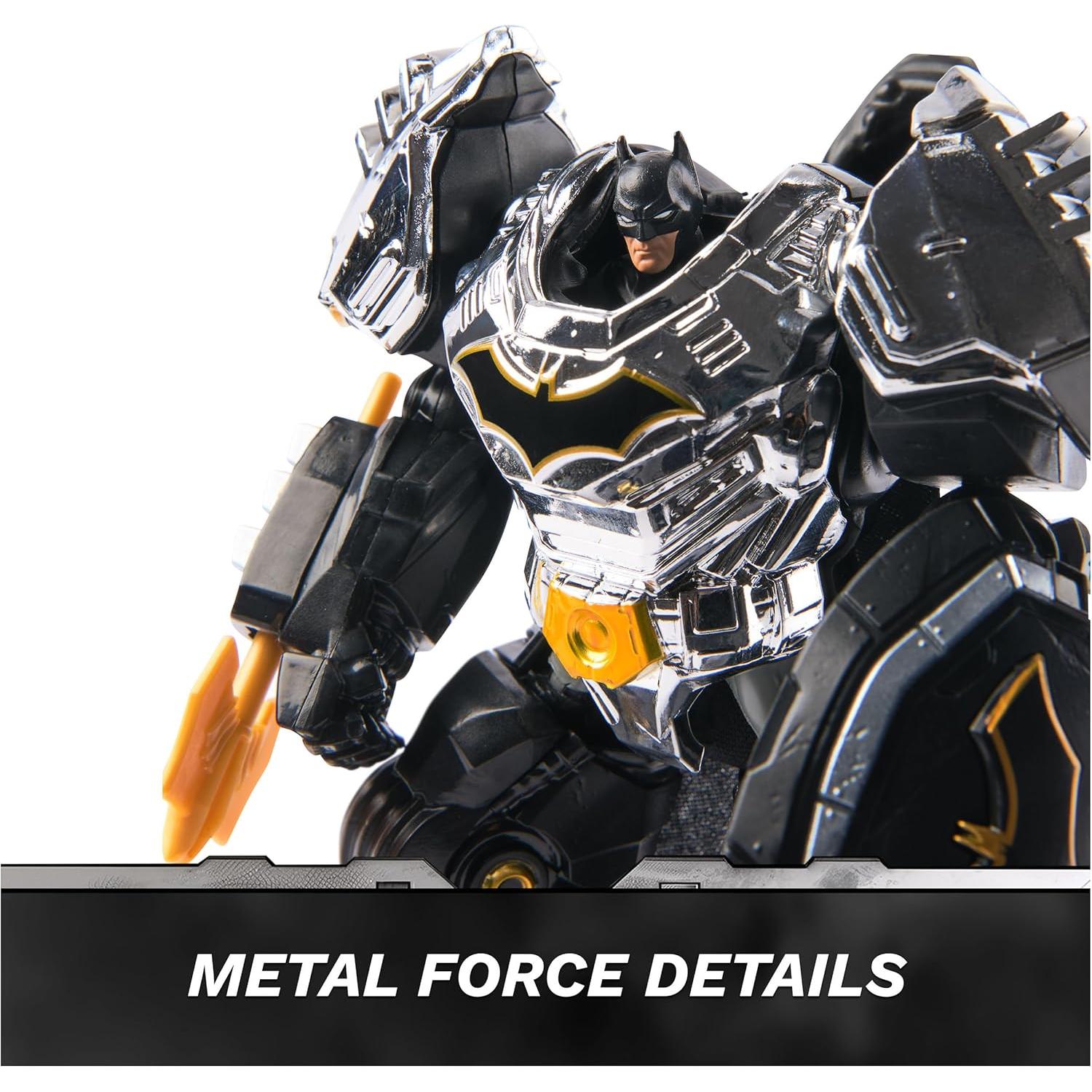 Figura de Acción Batman Metal Force 15 cm con Mini Figura 10 cm