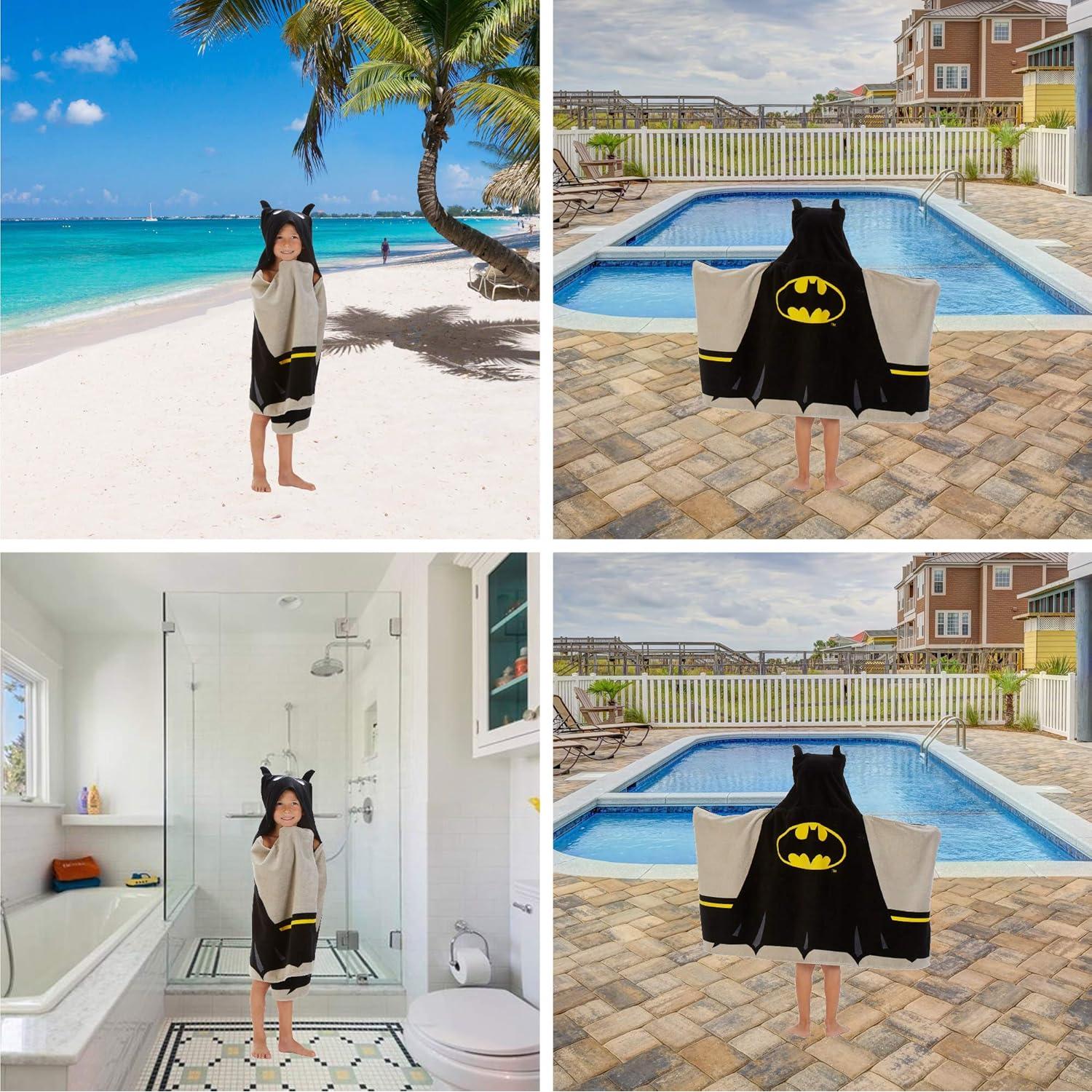 Toalla con Capucha Batman Franco 61x127 cm Algodón Suave