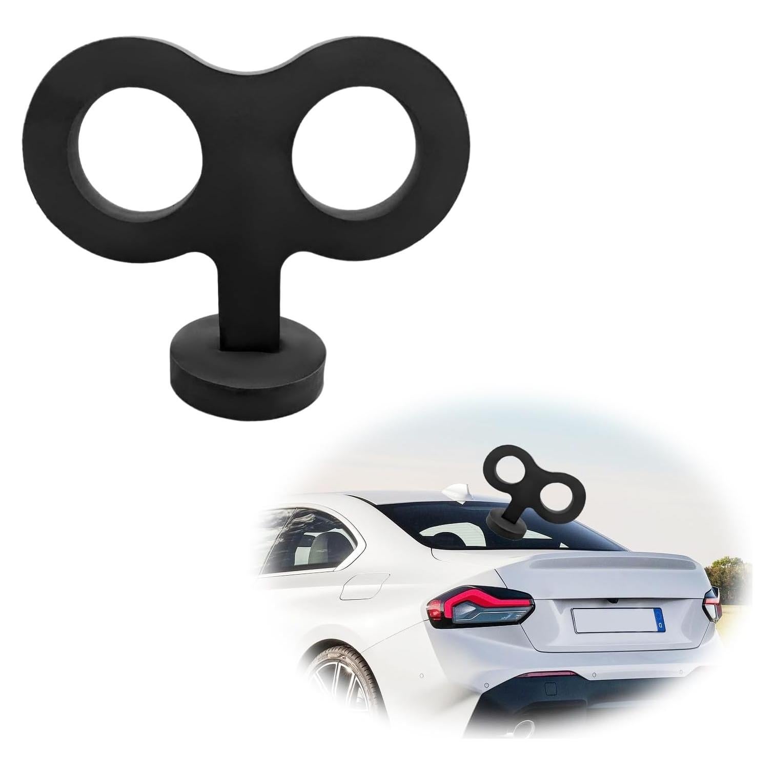 Pegatina 3D de Llave de Cuerda Gasedin para Coche - Negro