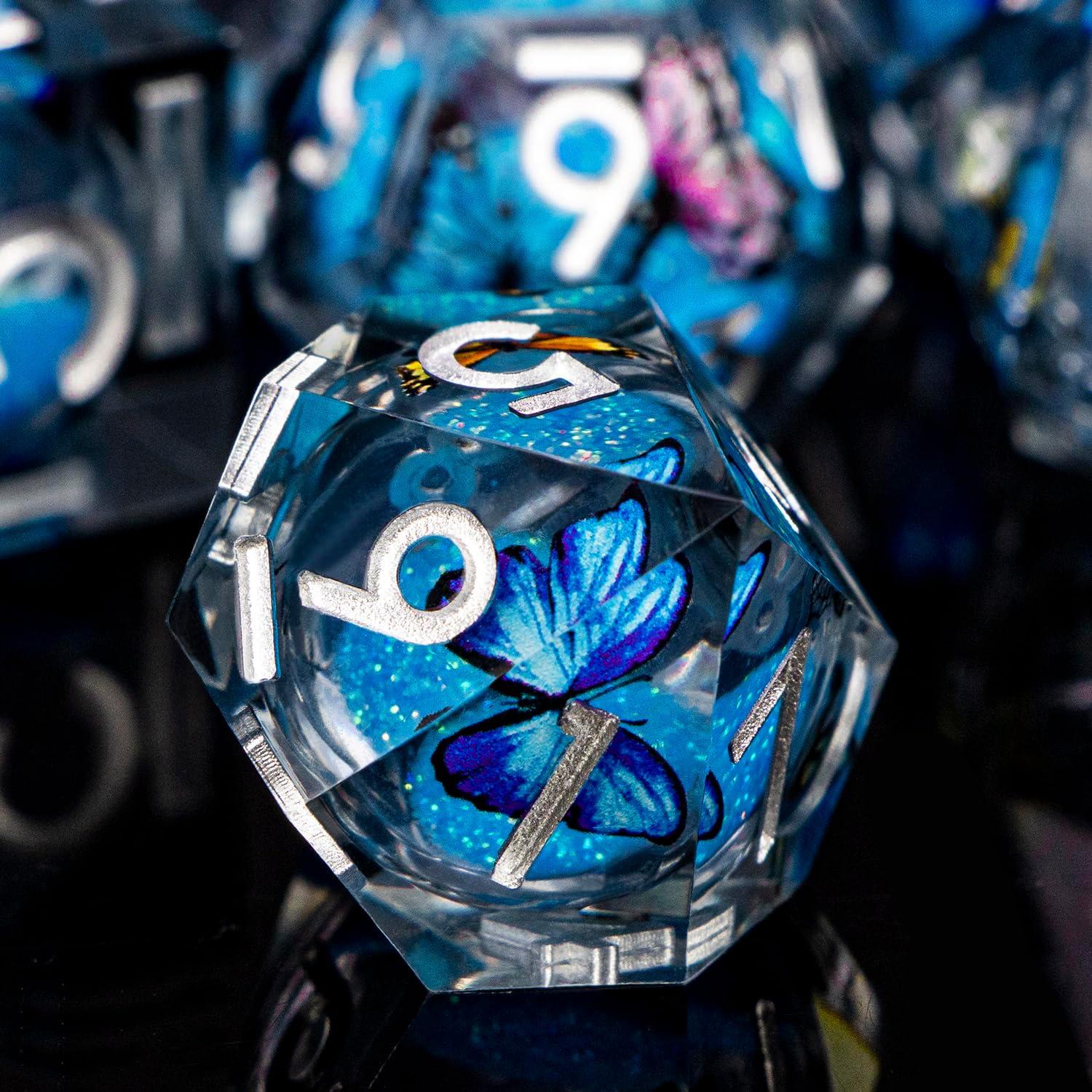 Conjunto de Dados DND Mariposa Azul-Negro con Núcleo Líquido