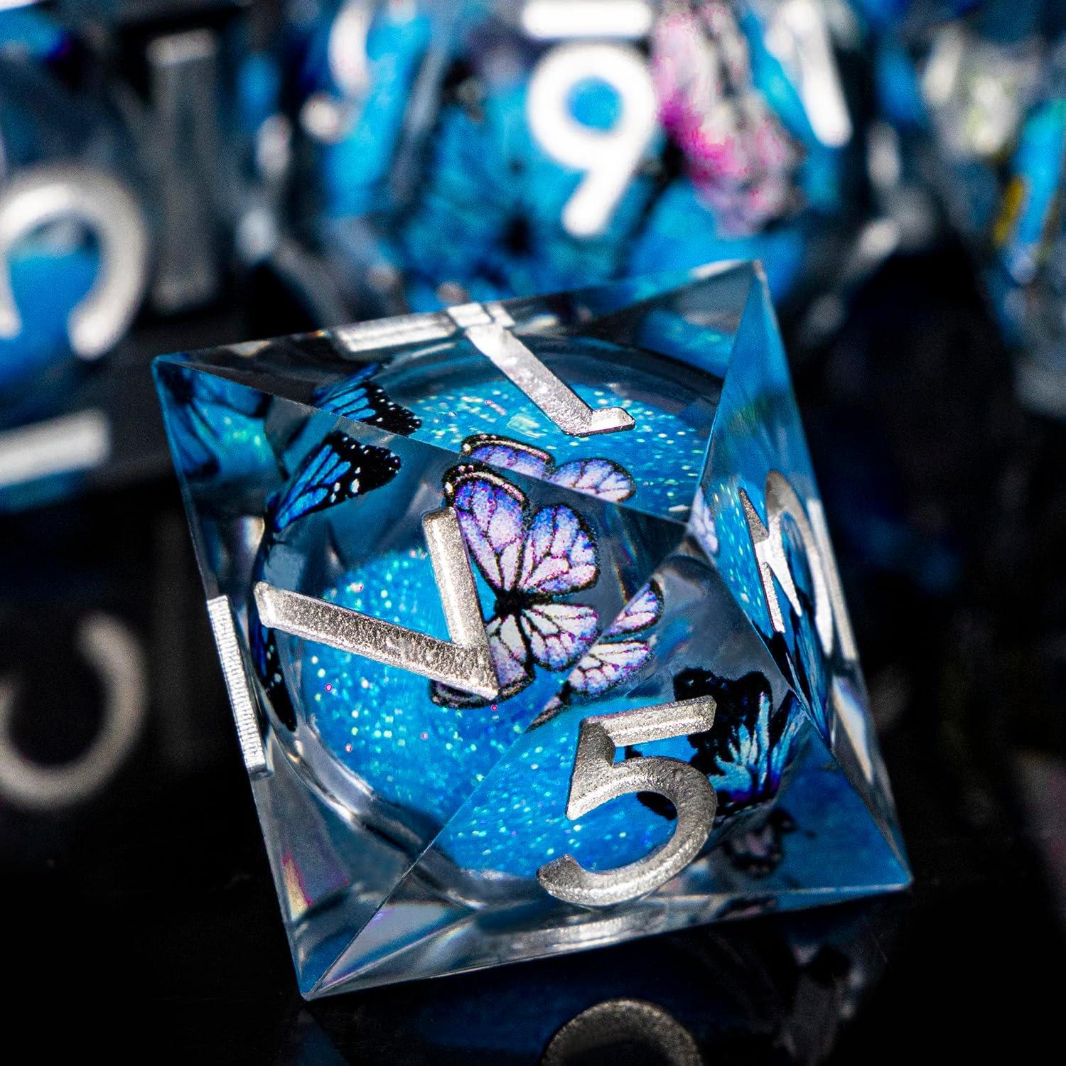 Conjunto de Dados DND Mariposa Azul-Negro con Núcleo Líquido