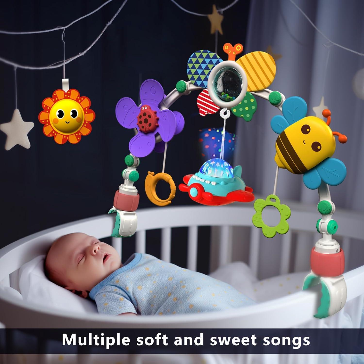 Arco Musical para Cochecito de Bebé Huanger, Juguetes de Actividad