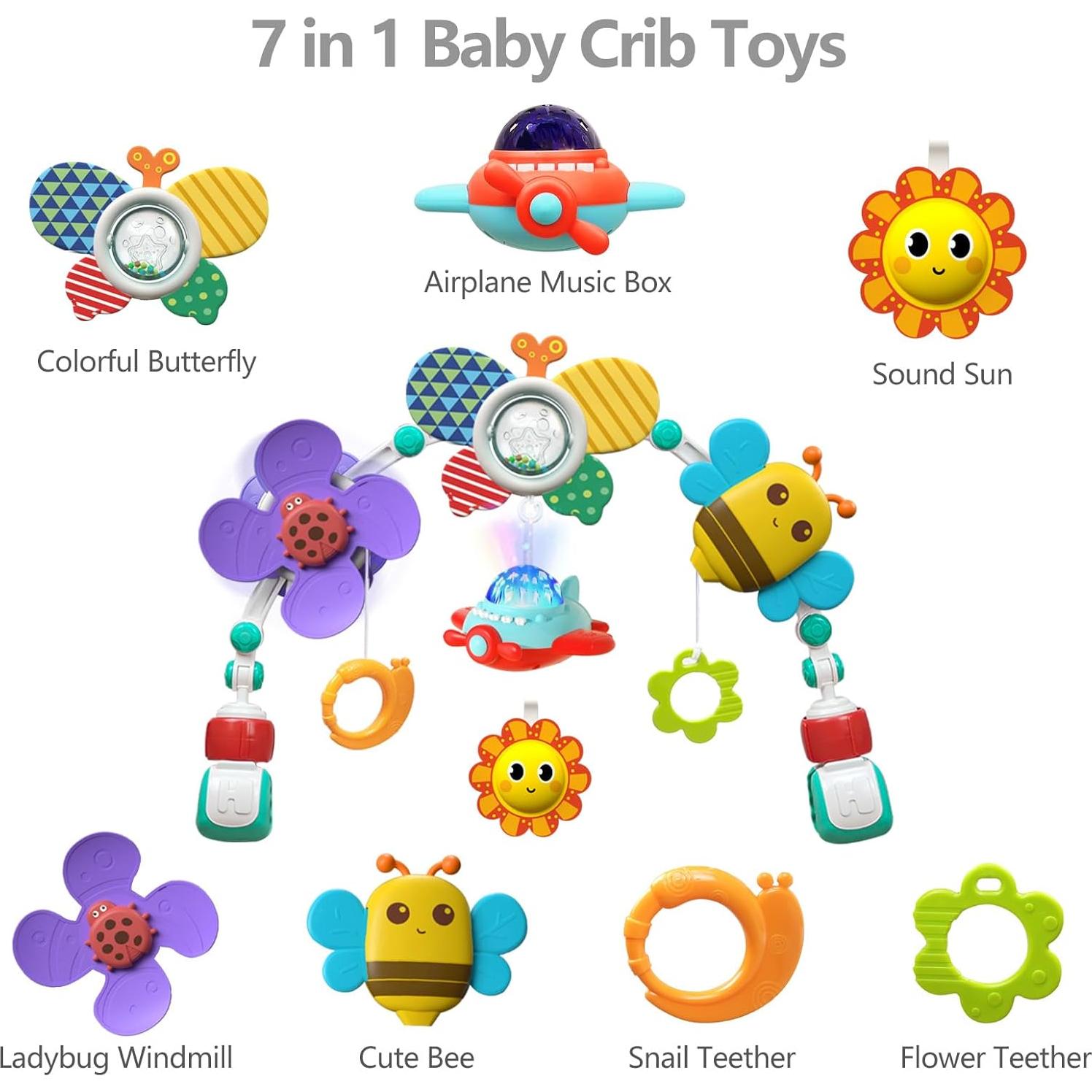 Arco Musical para Cochecito de Bebé Huanger, Juguetes de Actividad