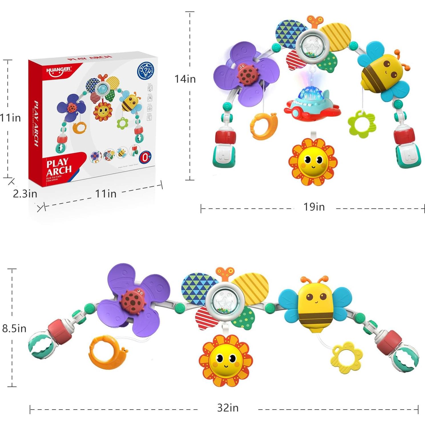 Arco Musical para Cochecito de Bebé Huanger, Juguetes de Actividad