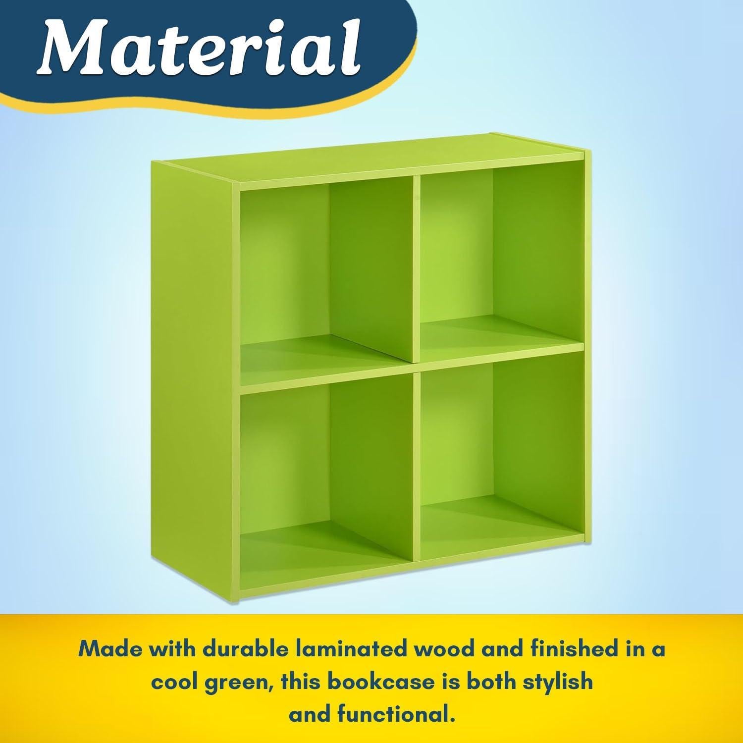 Estantería Organizador 4 Cubos Muebles Kings Brand George Verde